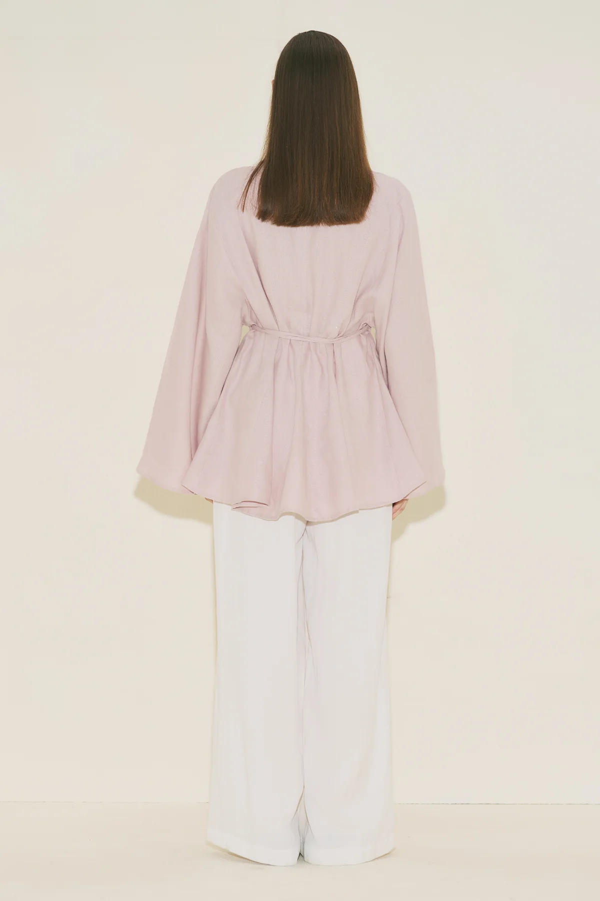 100% Linen Voluminous Tunic Pink - Image 12