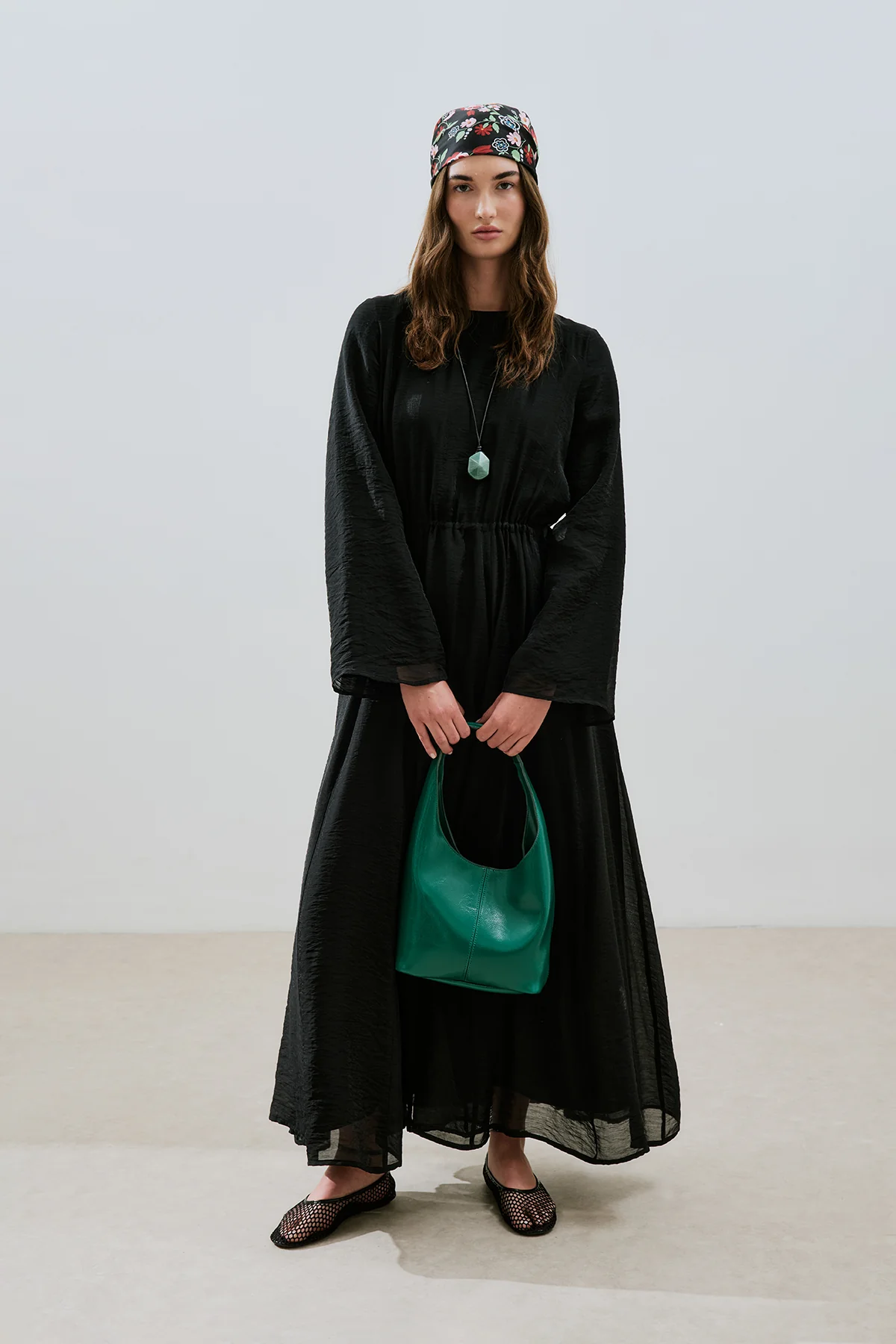 Adjustable Waist Maxi Dress Black - Image 2