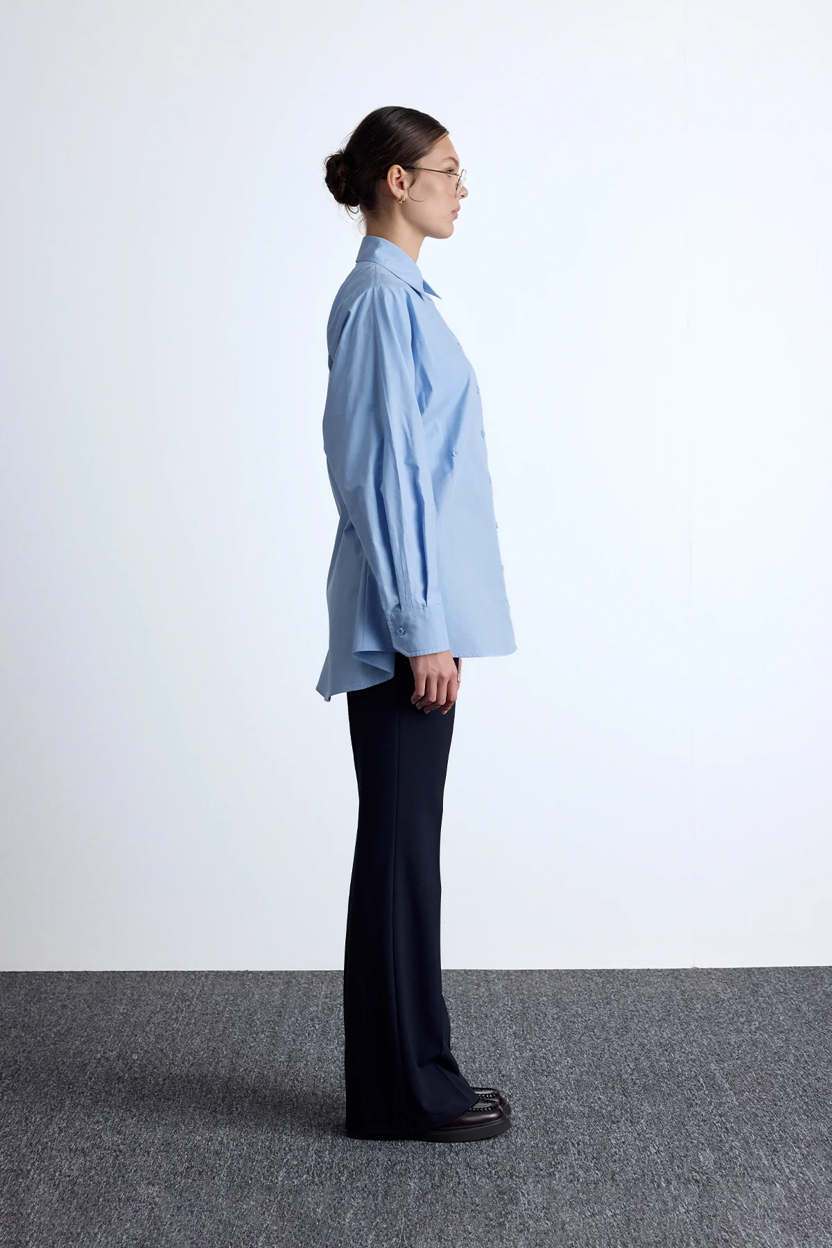 Adjustable Waist Shirt Blue - Image 5