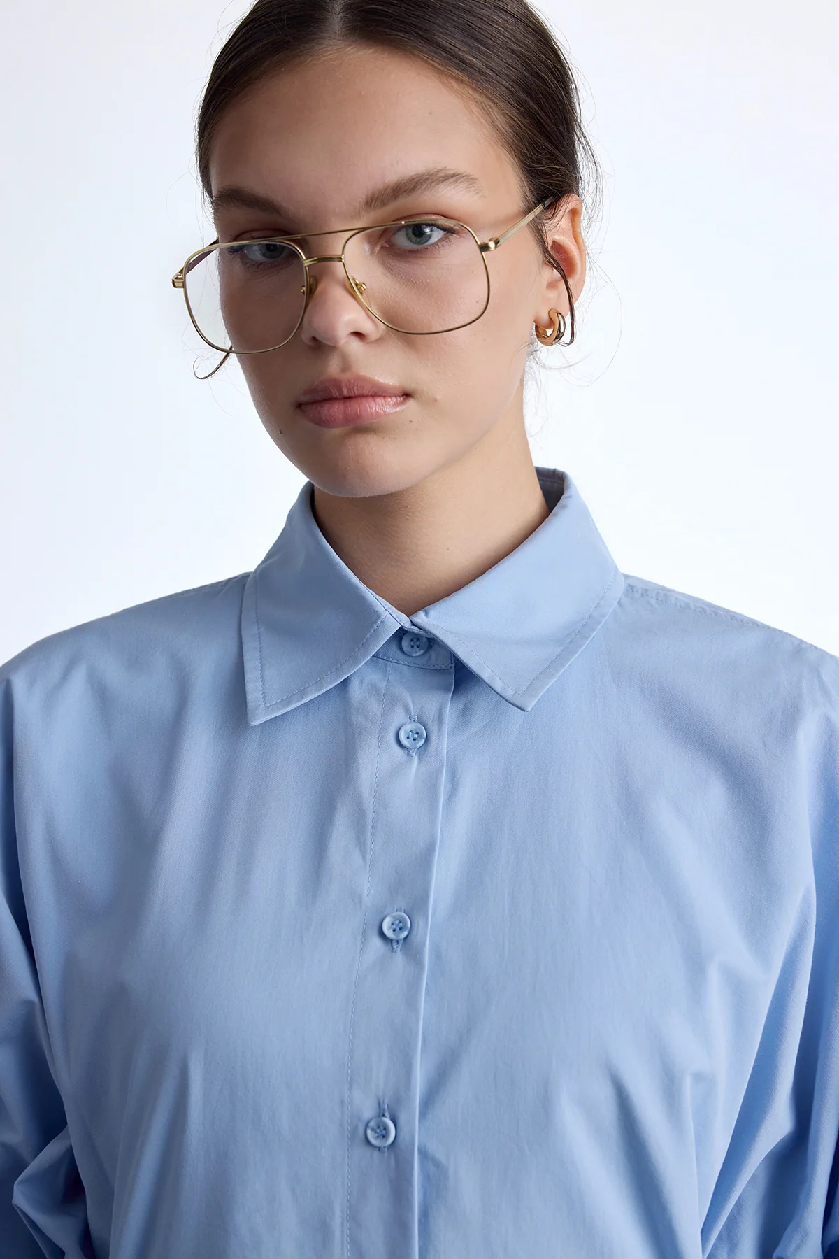 Adjustable Waist Shirt Blue - Image 7