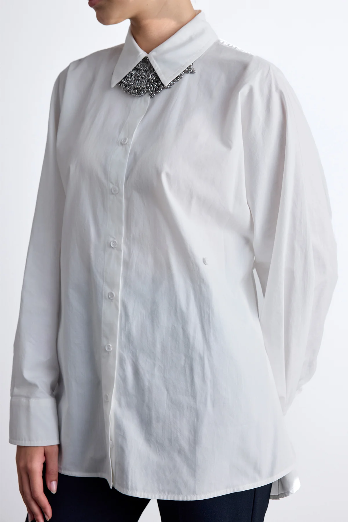 Adjustable Waist Shirt Ecru - Image 13