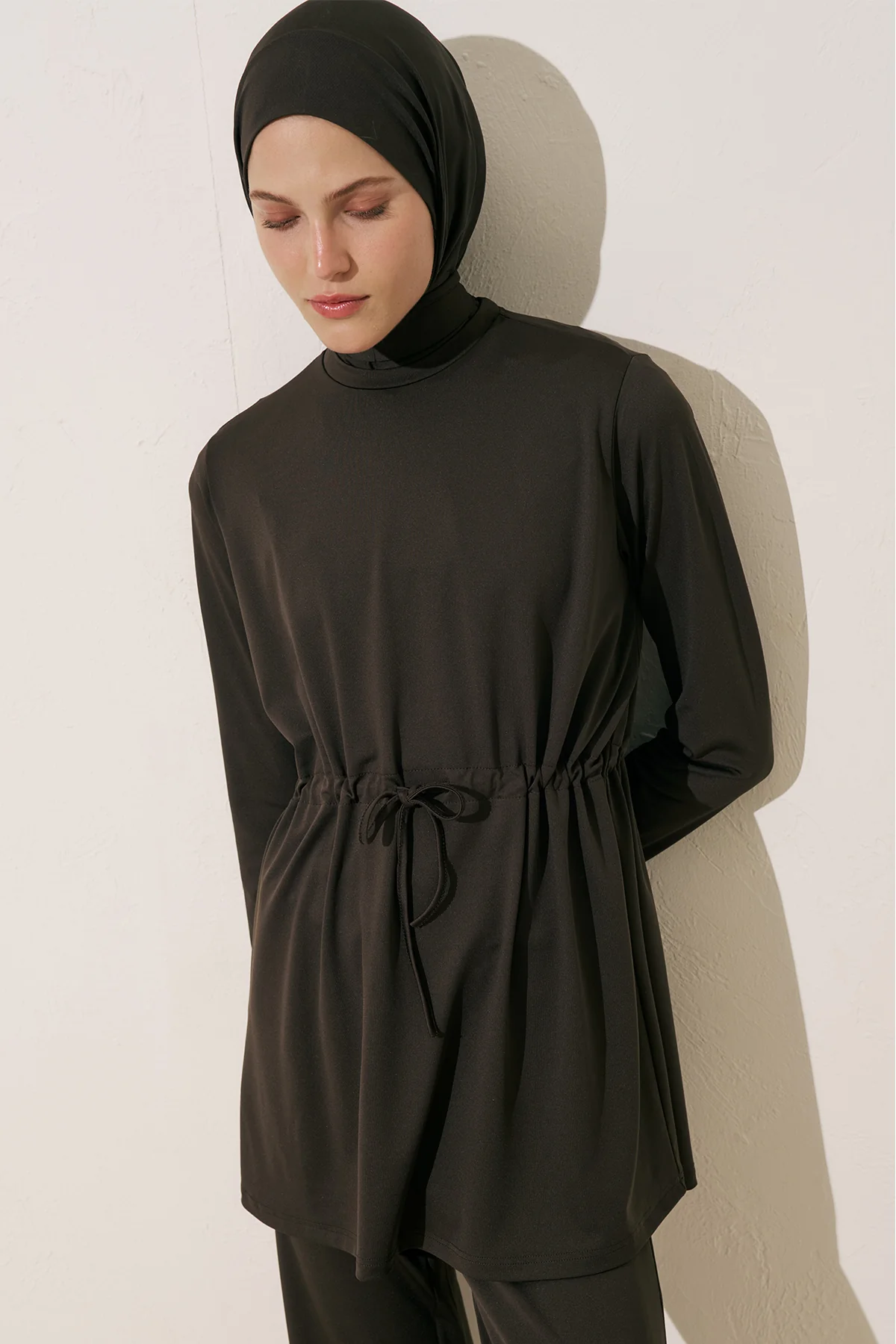 Adjustable Waist Swimsuit Brown - Image 2