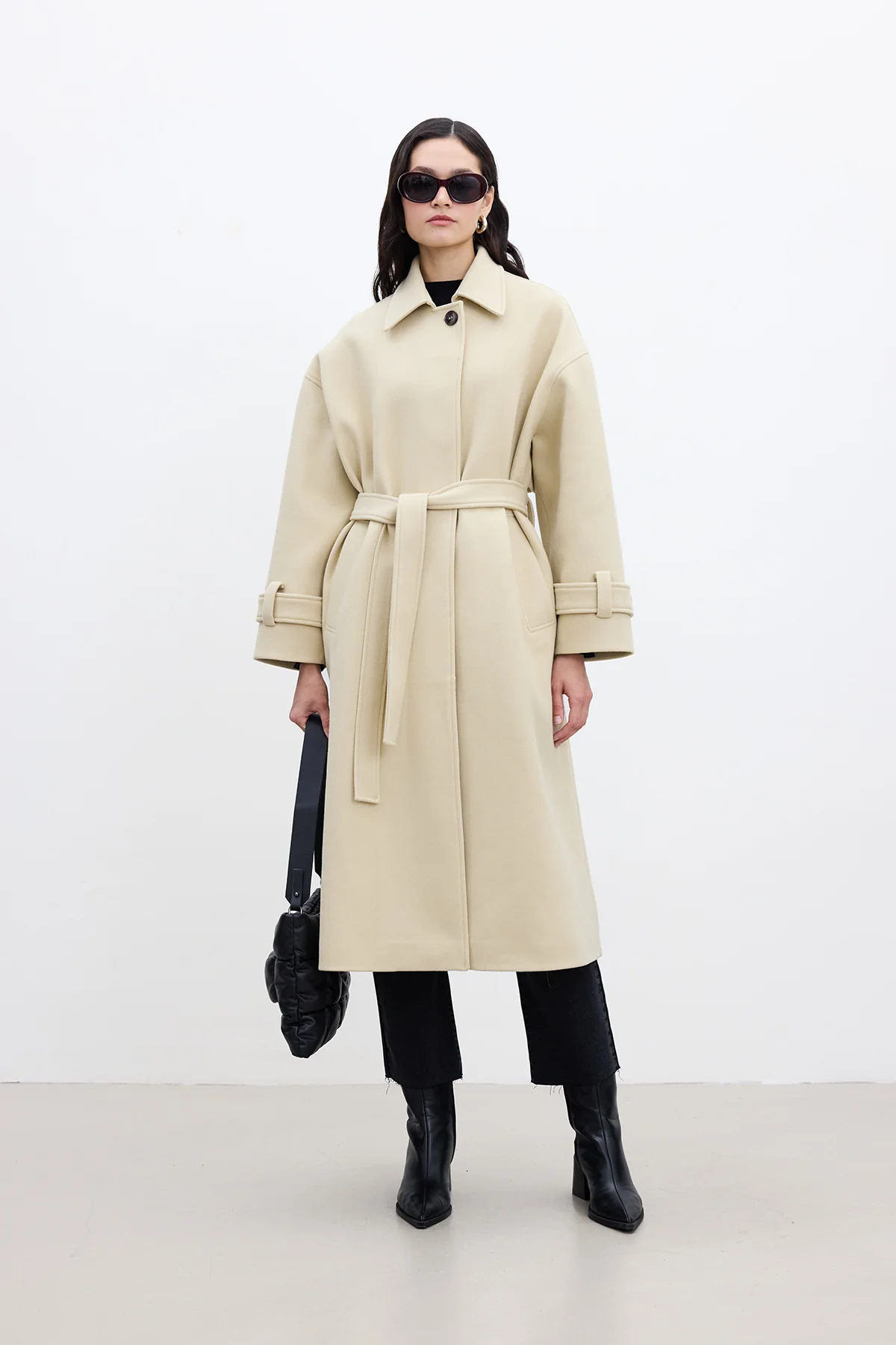 Andy Oversized Cachet Coat Beige - Image 3