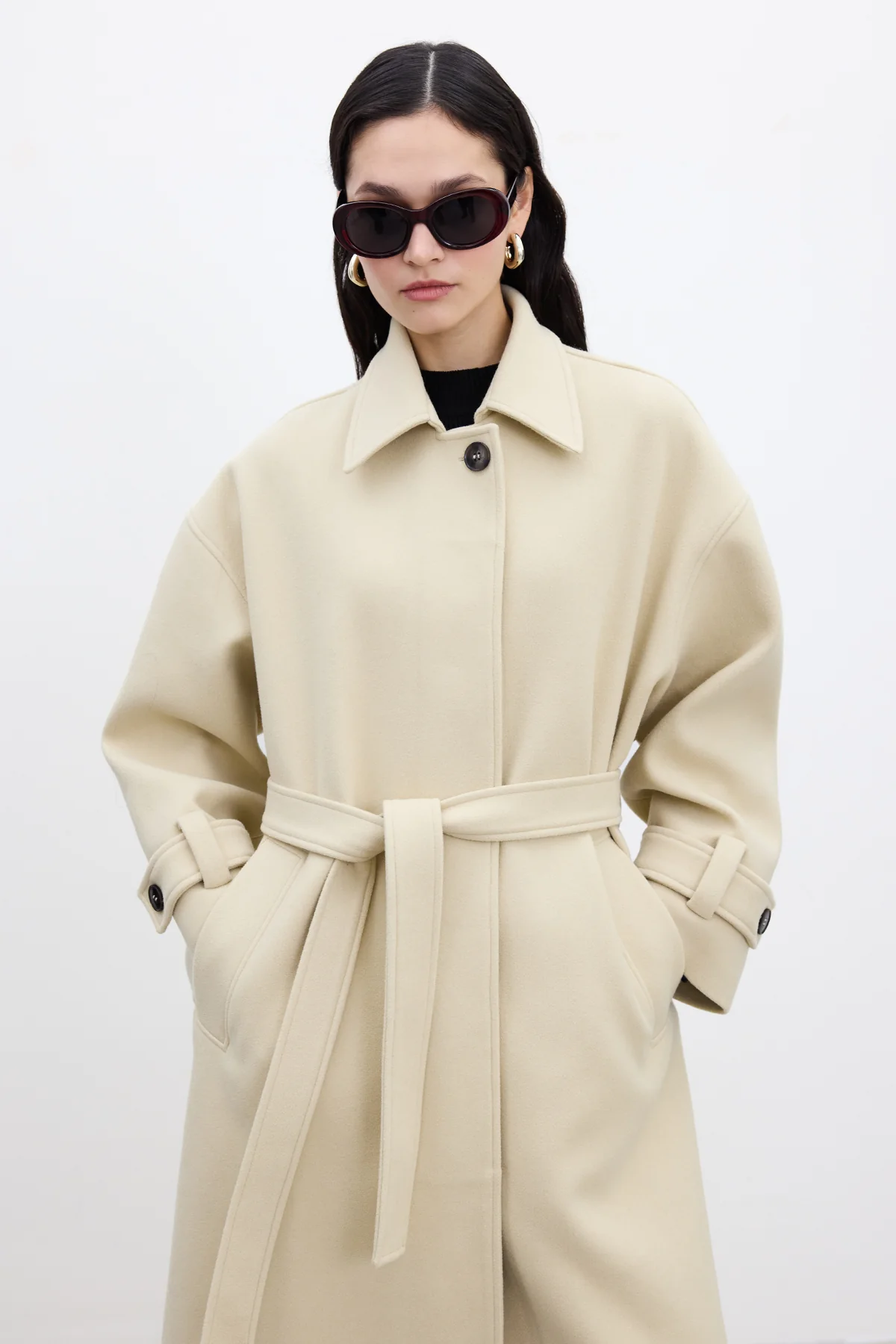 Andy Oversized Cachet Coat Beige - Image 6