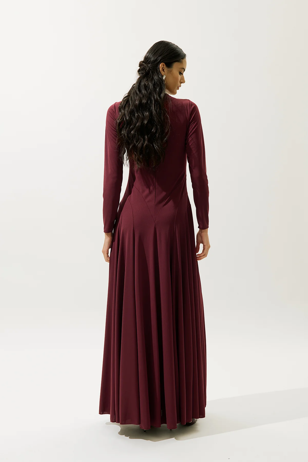 Asia Evening Dress Burgundy - Image 5