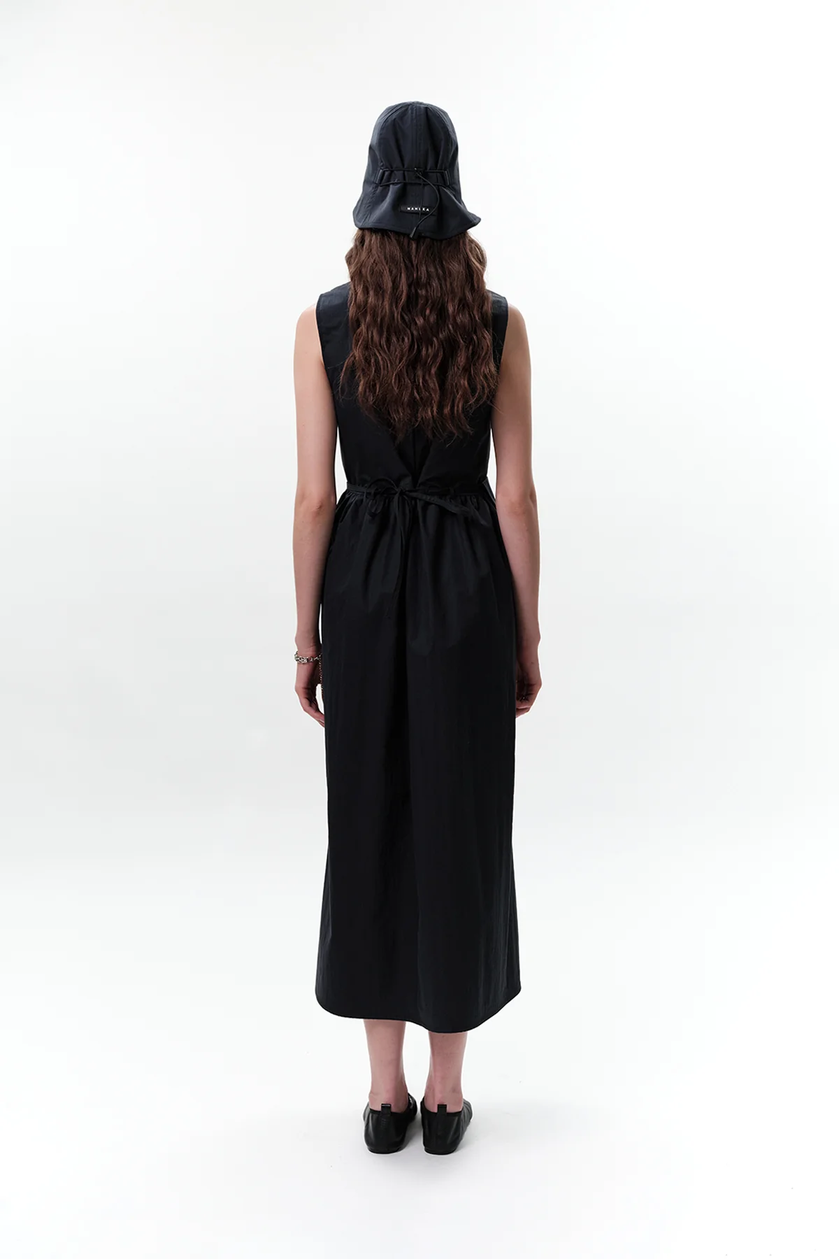 Belt Detail Sleeveless Dress Navy Blue - Image 8