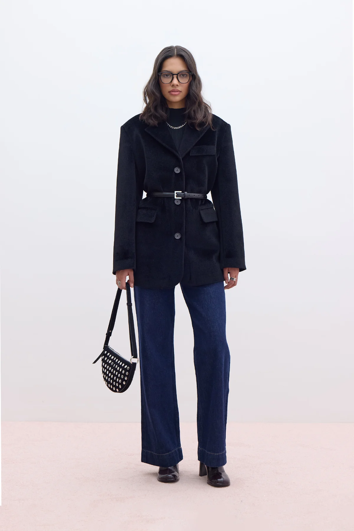 Belted Cachet Jacket Black - Image 9