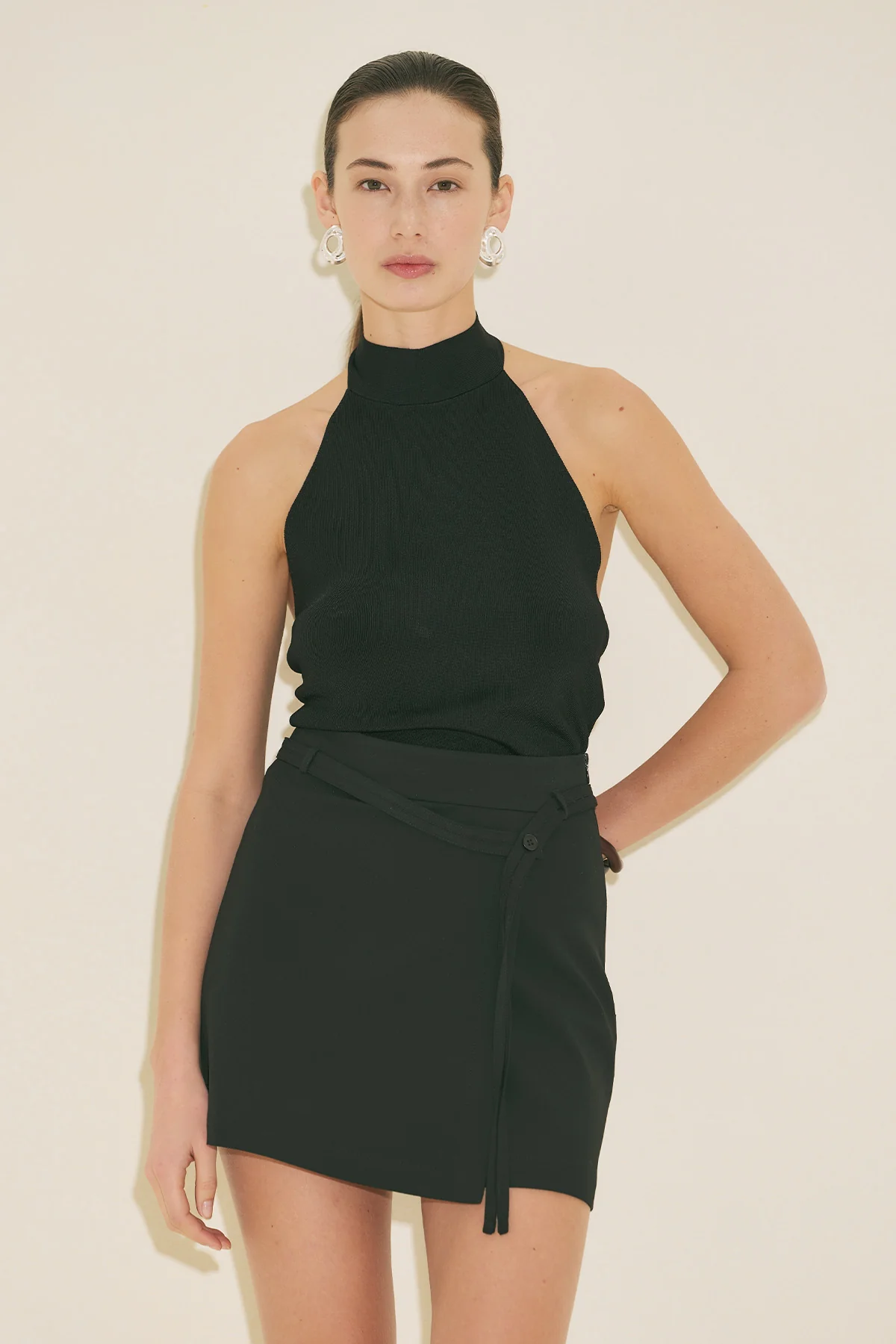 Belted Skort Black - Image 4