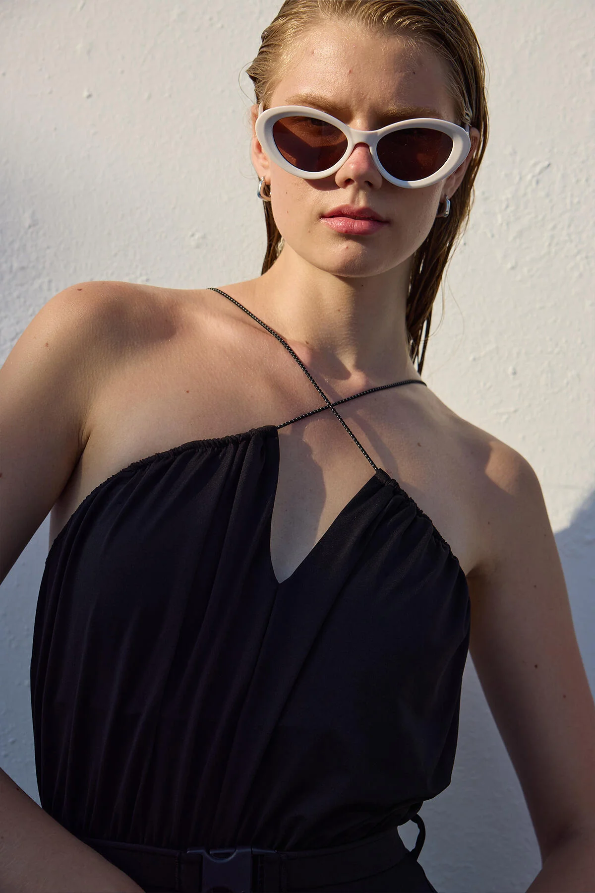 Belted Swimsuit Black - Image 5