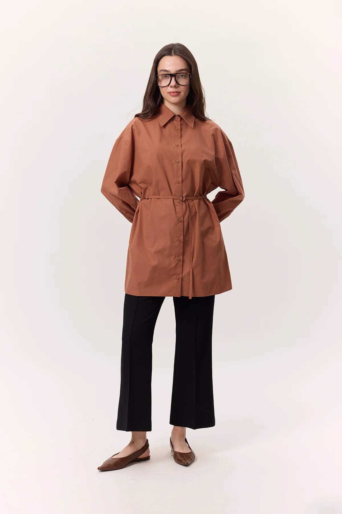 Belted Tunic Orange - Image 3