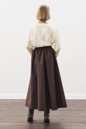 Boat Neck Long Sleeve T-Shirt Vanilla - Image 6
