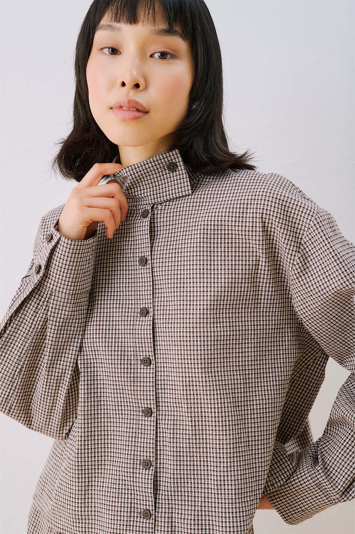 Bomber Style Shirt Brown - Image 3