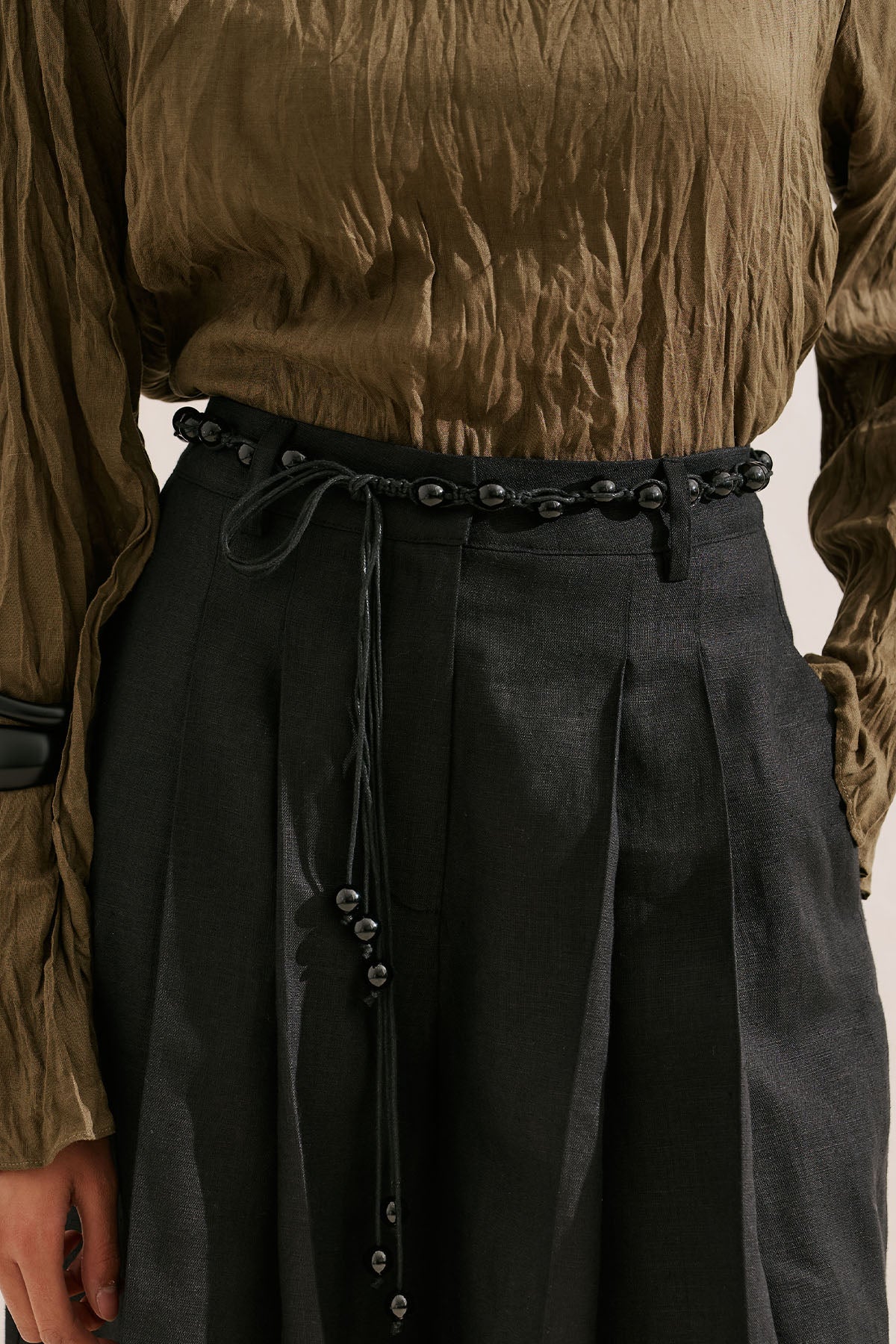 Beaded Detail Belt Black - Image 2