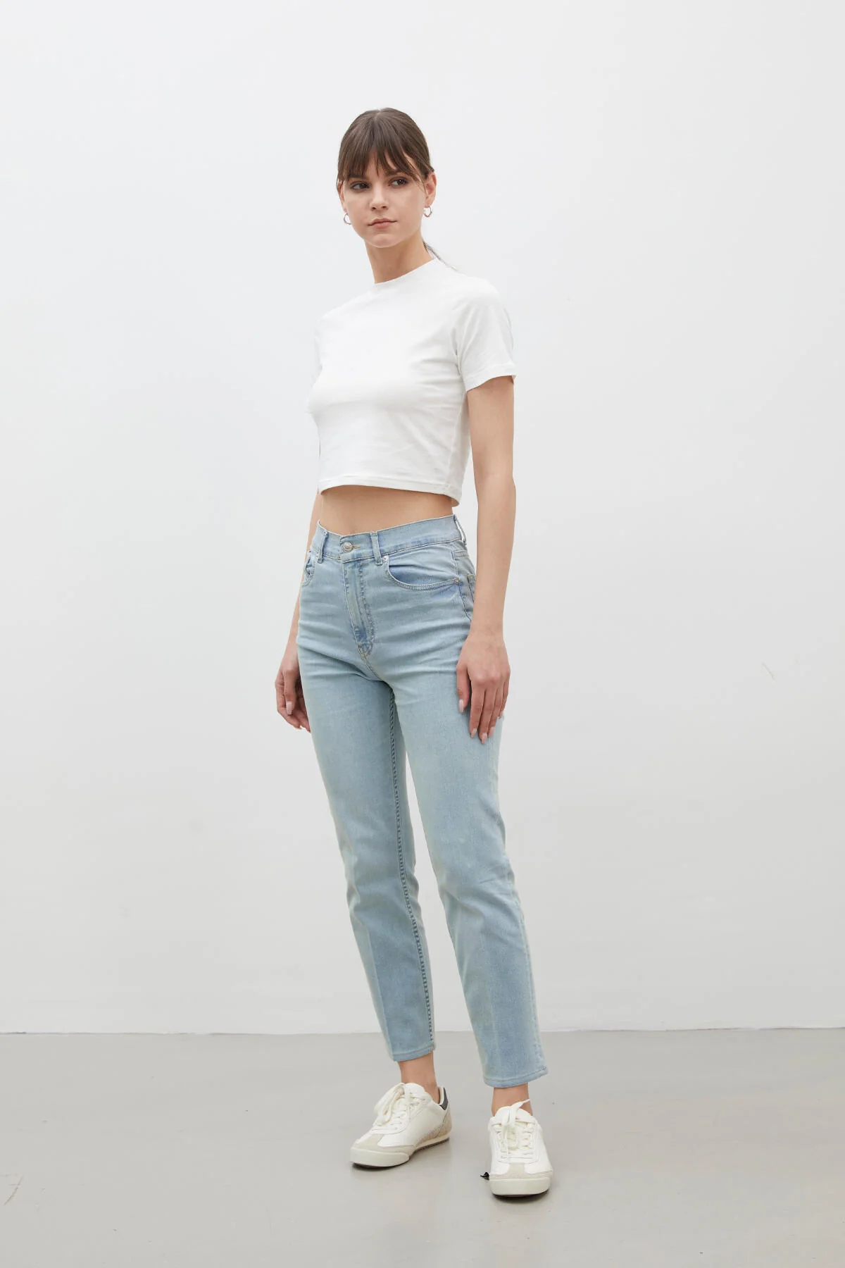 Bootcut Fit Denim Trousers Light Blue - Image 3