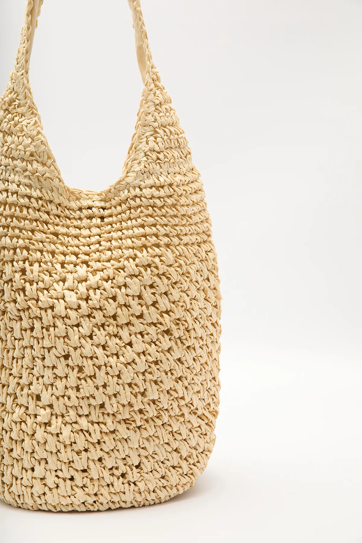 Braided Straw Crossbody Bag Beige - Image 6