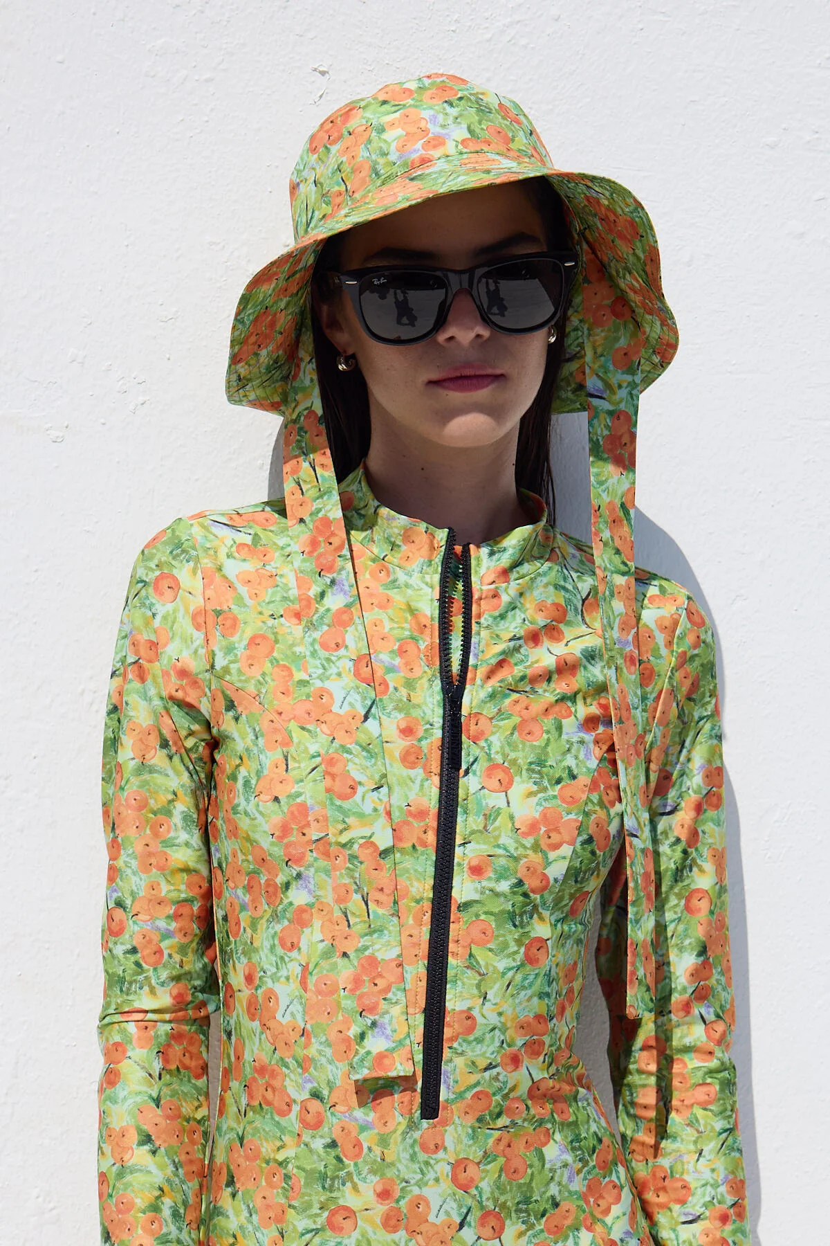 Bucket Hat With String Peach - Image 3