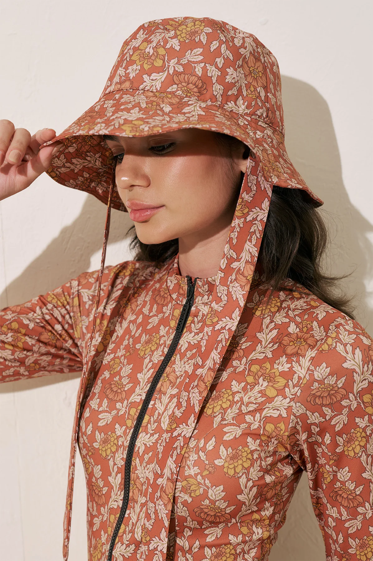 Bucket Hat With String Terra Floral