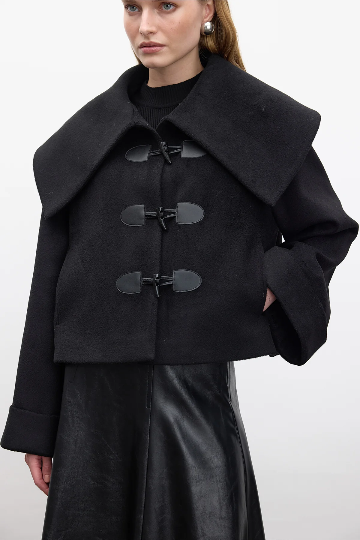 Buckle Detail Cachet Coat Black - Image 10