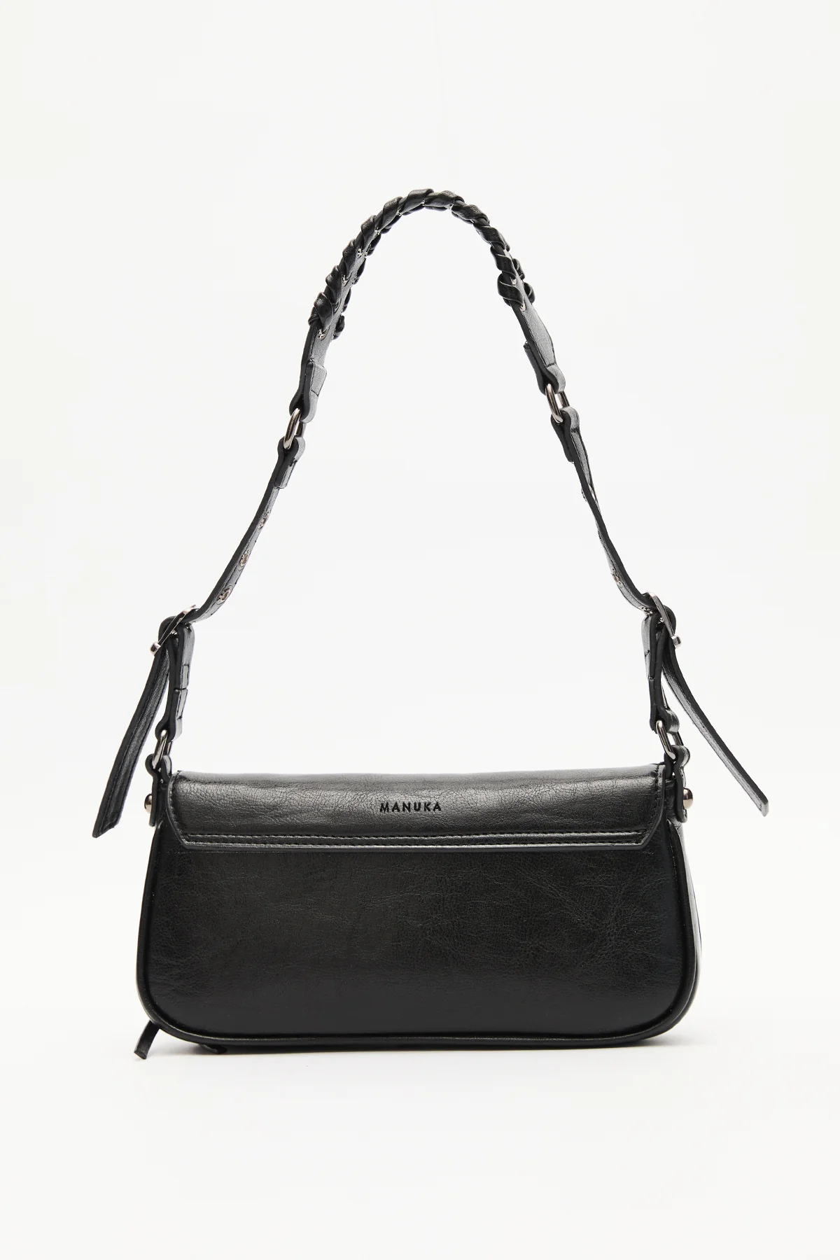 Buckle Detail Shoulder Bag Black - Image 6