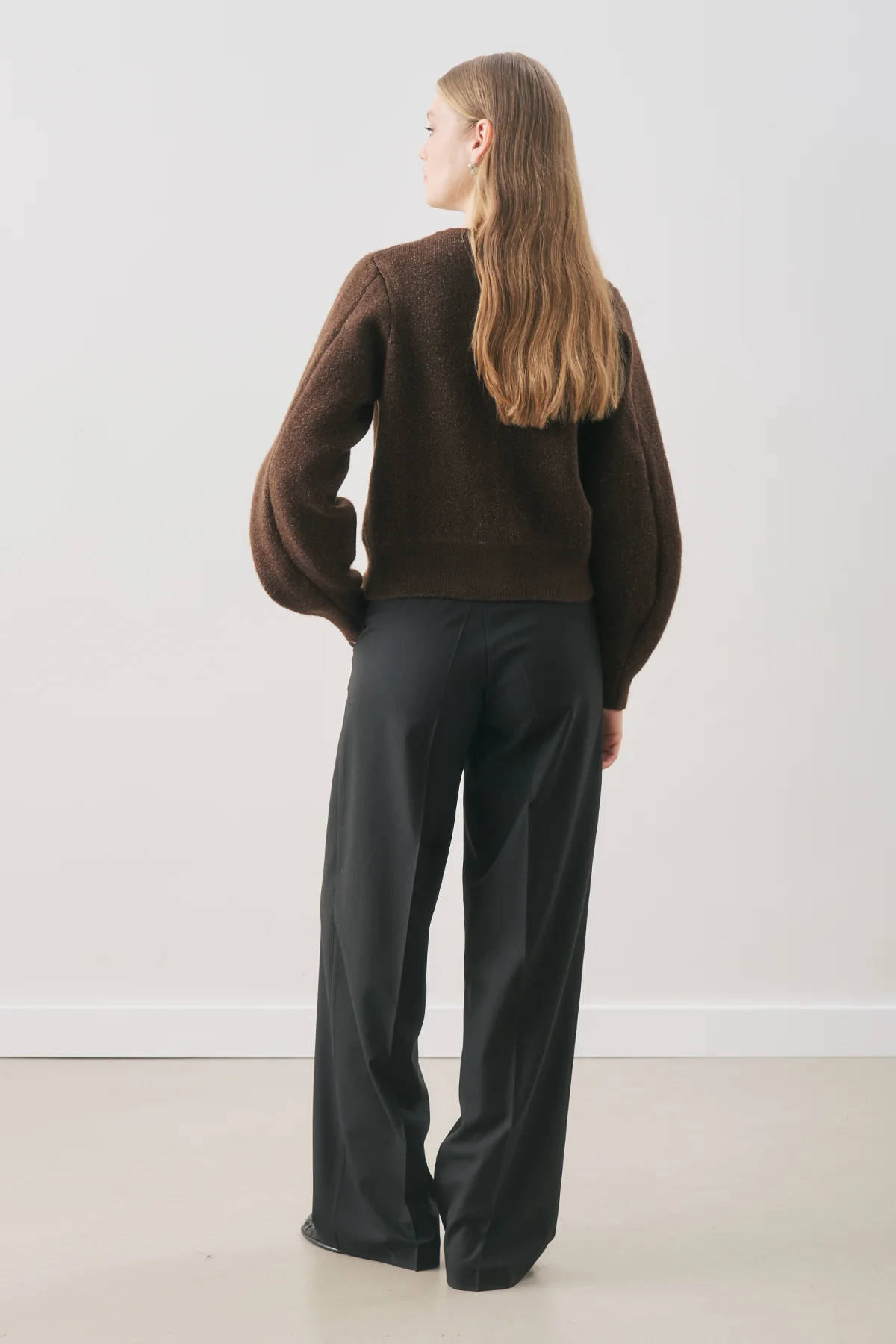 Button-Detail Cardigan Brown - Image 6