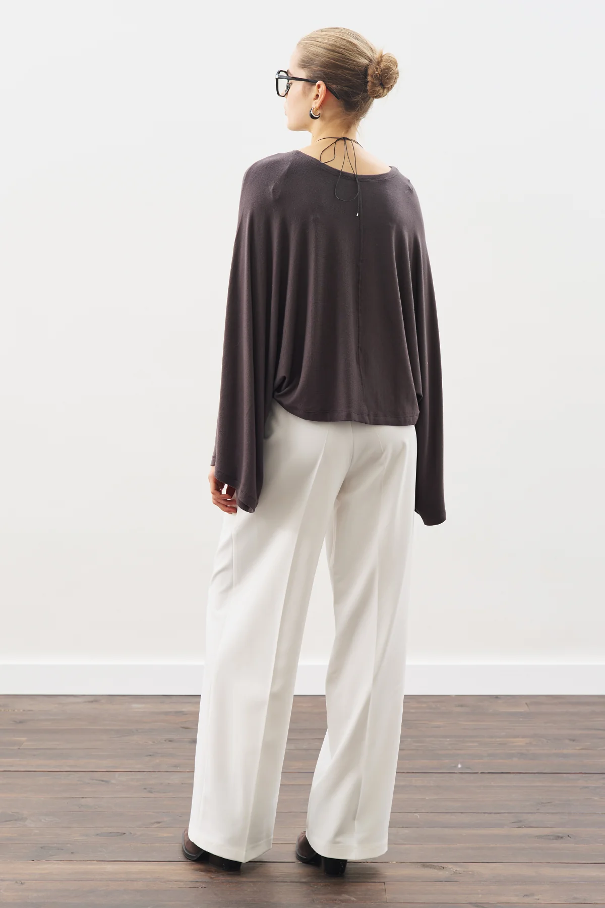 Cape-Style Blouse Anthracite - Image 7