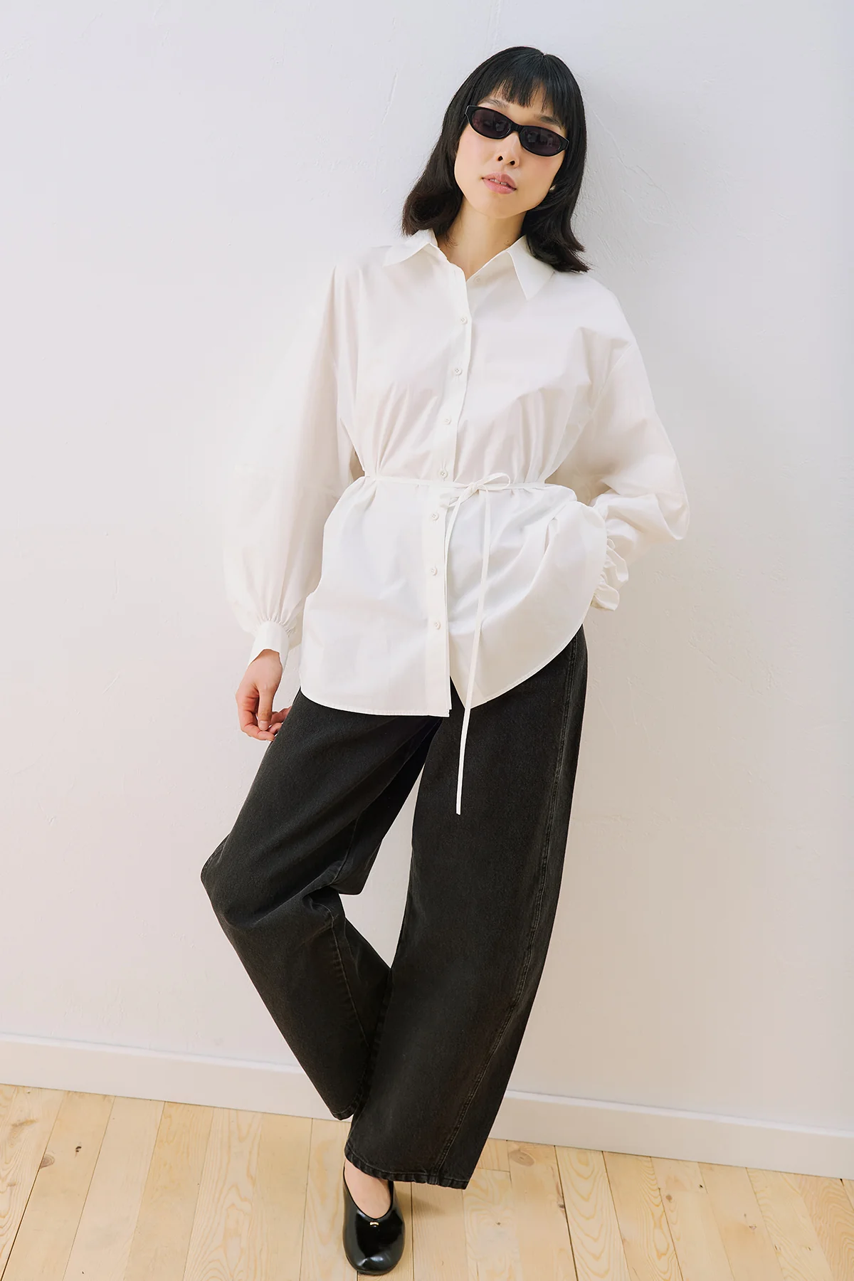Celia Wide Sleeve Shirt Ecru