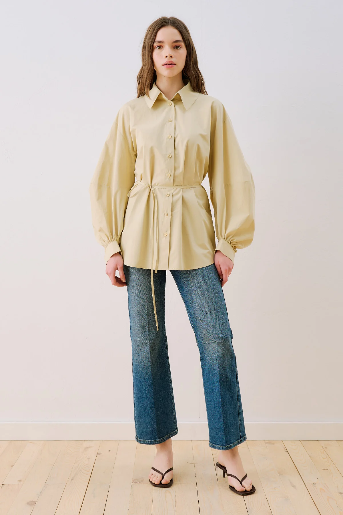 Celia Wide Sleeve Shirt Yellow - Image 4