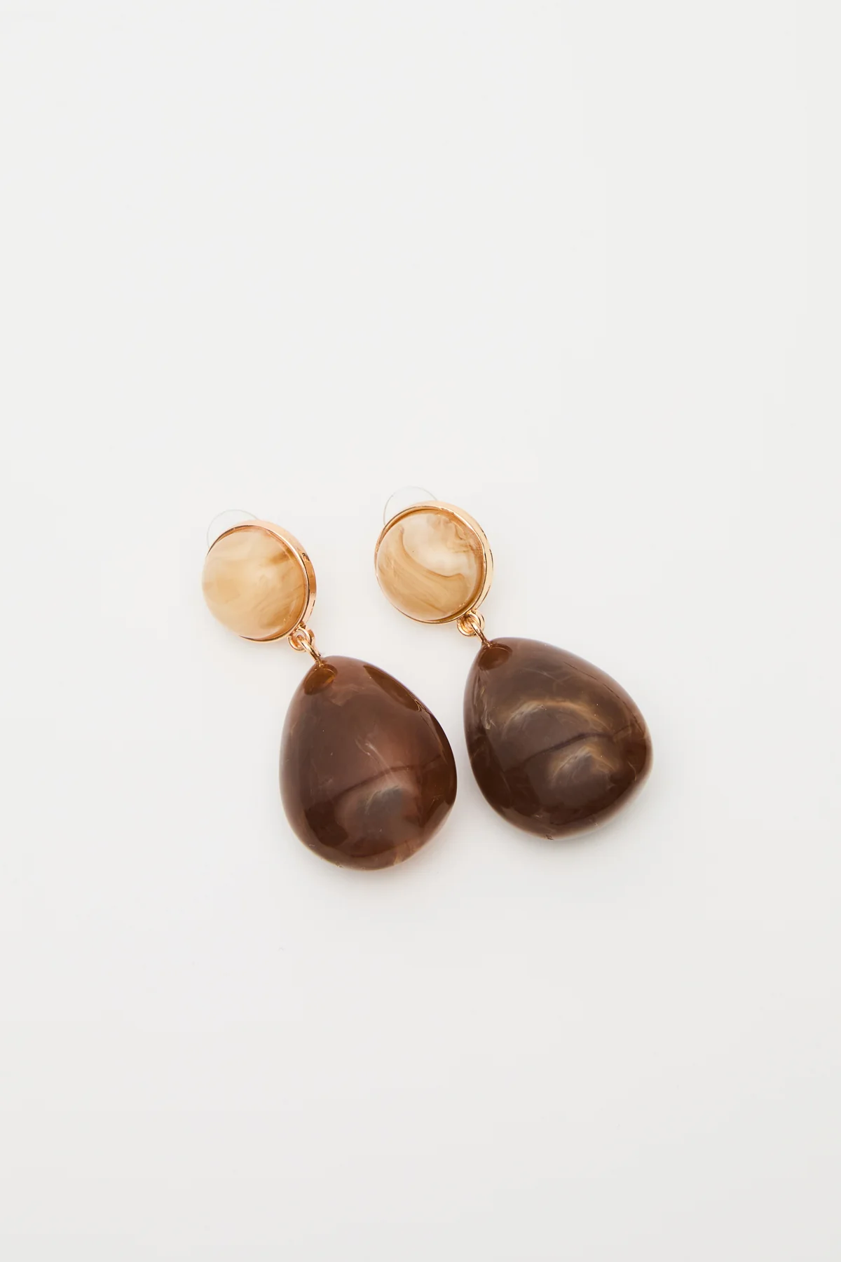 Chandelier Earrings Brown - Image 3