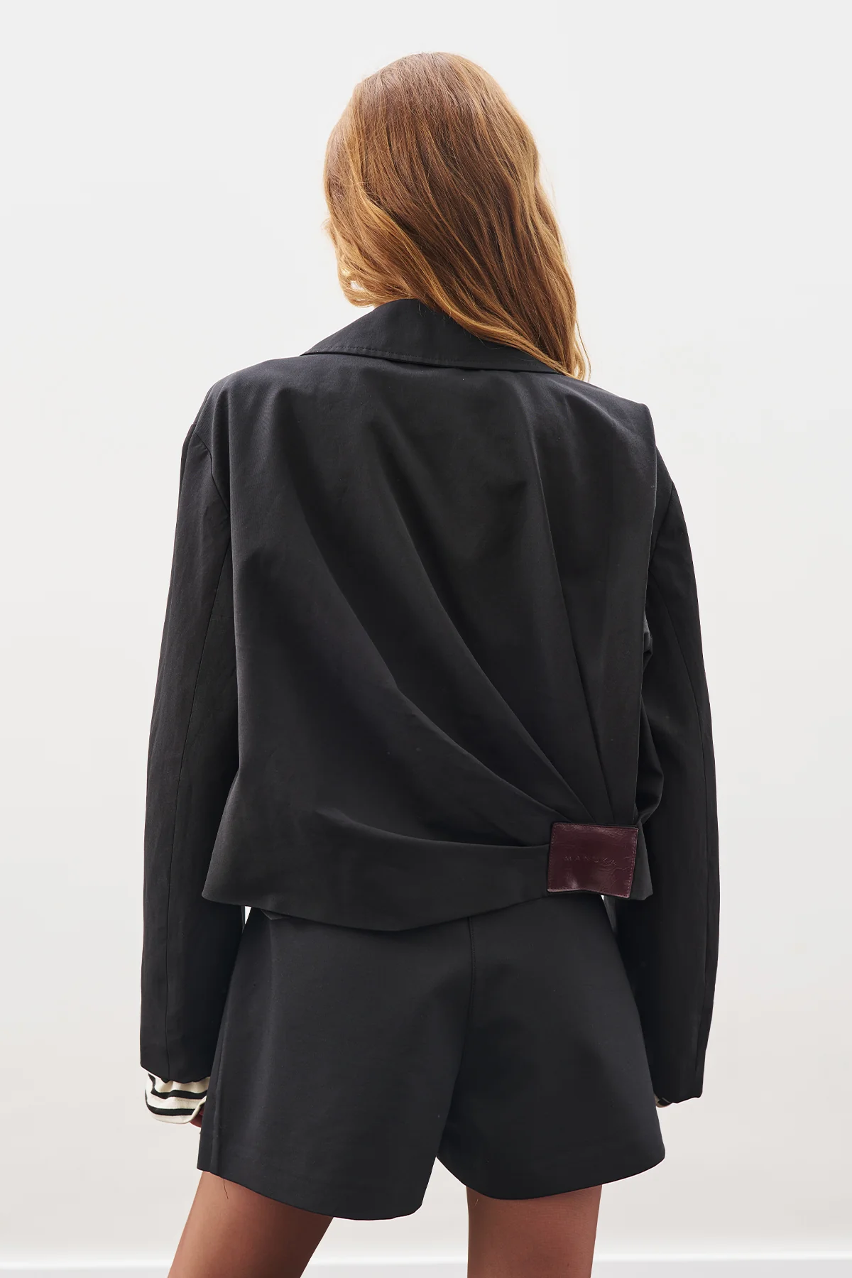 Checked Bomber Jacket Black - Image 8