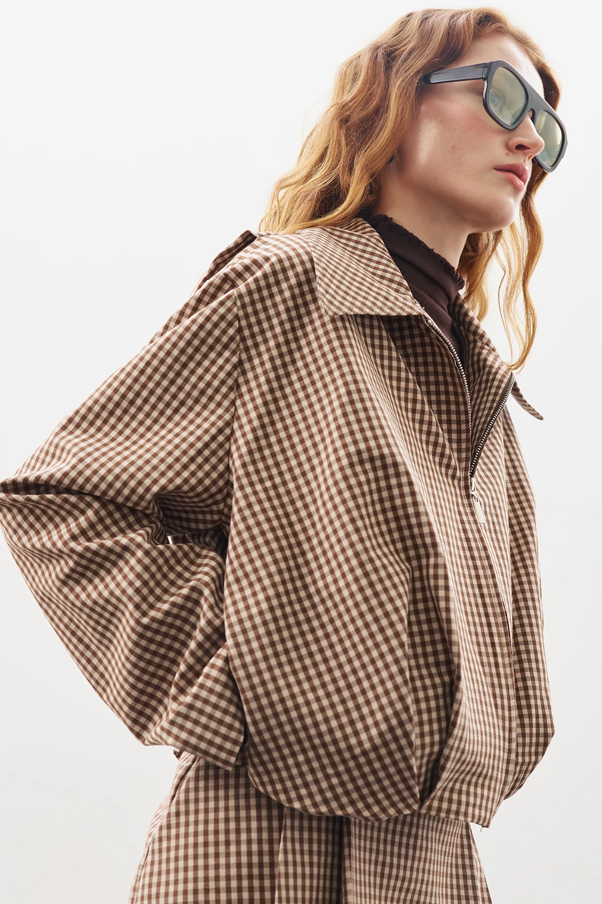 Checked Bomber Jacket Plaıd - Image 3