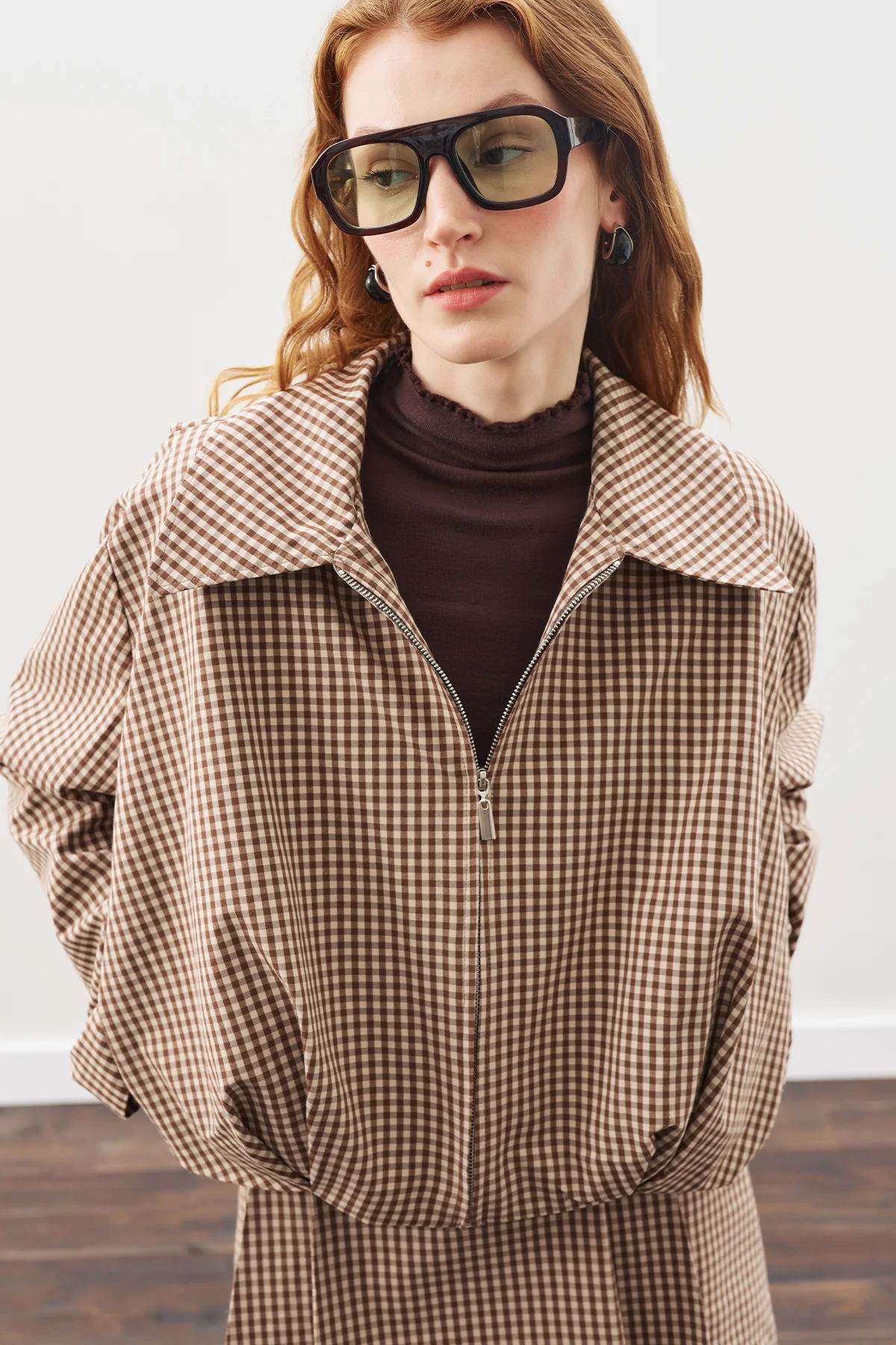Checked Bomber Jacket Plaıd - Image 5