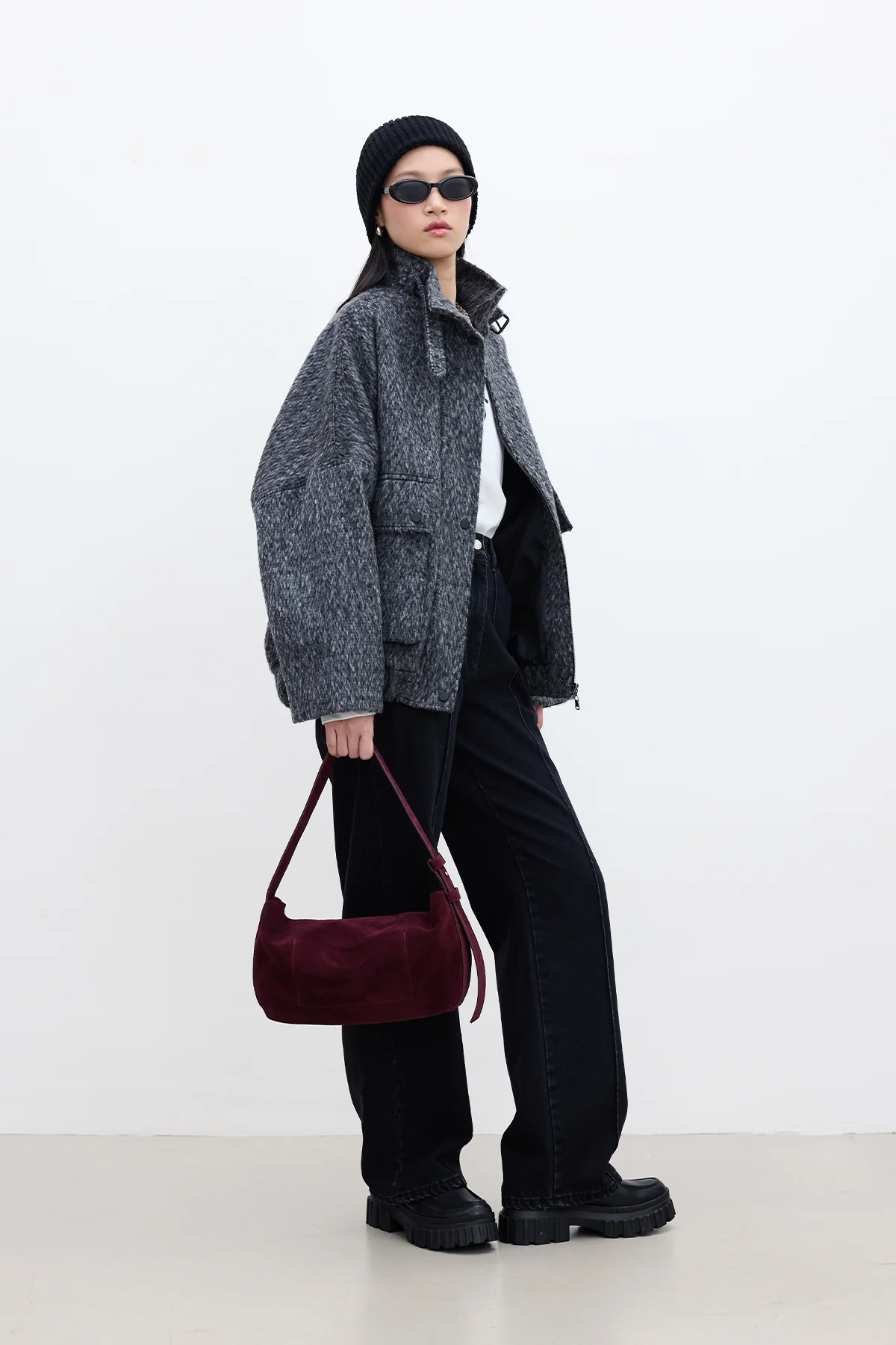 Chelsea Bomber Coat Anthracite - Image 2