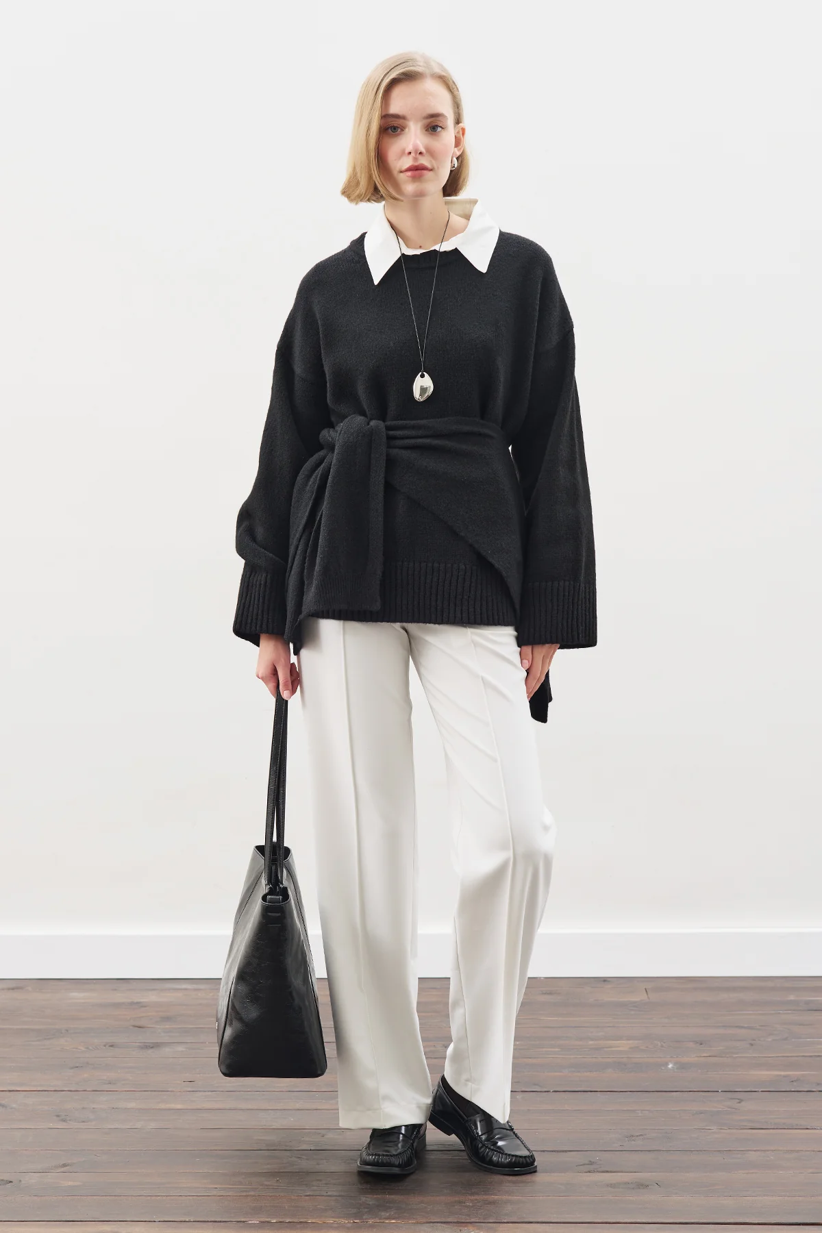 Chunky Oversized Sweater Black
