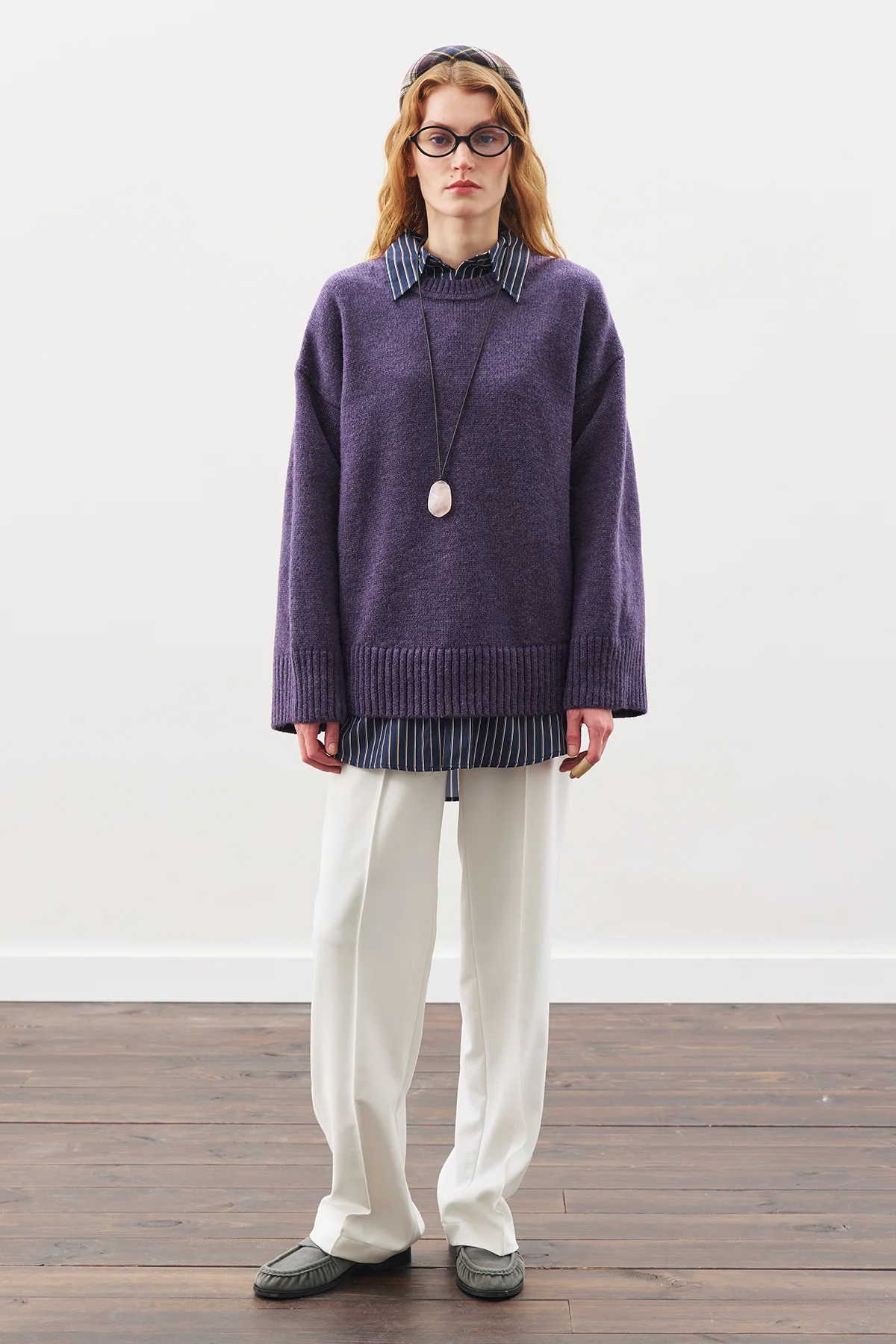 Chunky Oversized Sweater Purple - Image 3
