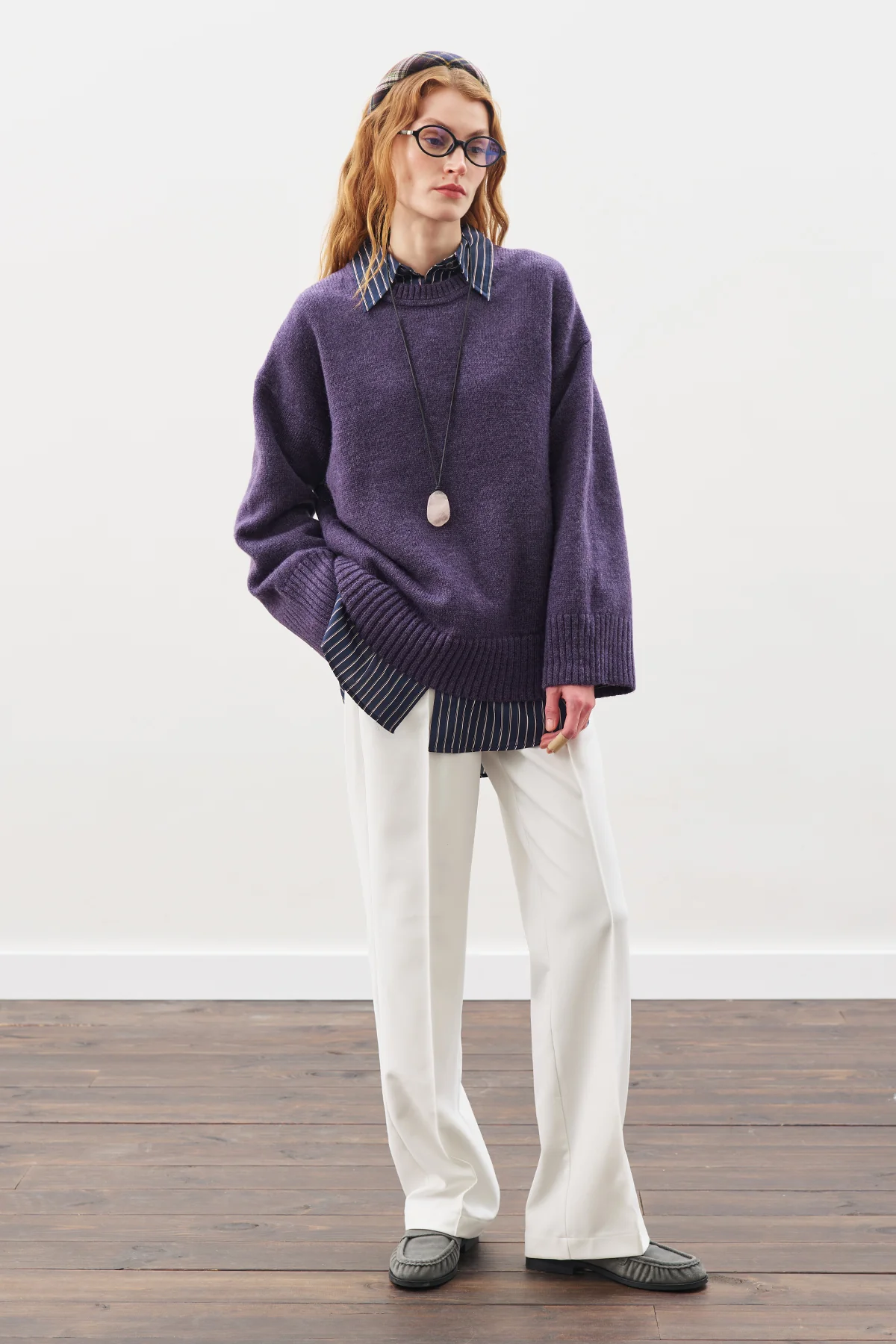 Chunky Oversized Sweater Purple - Image 4