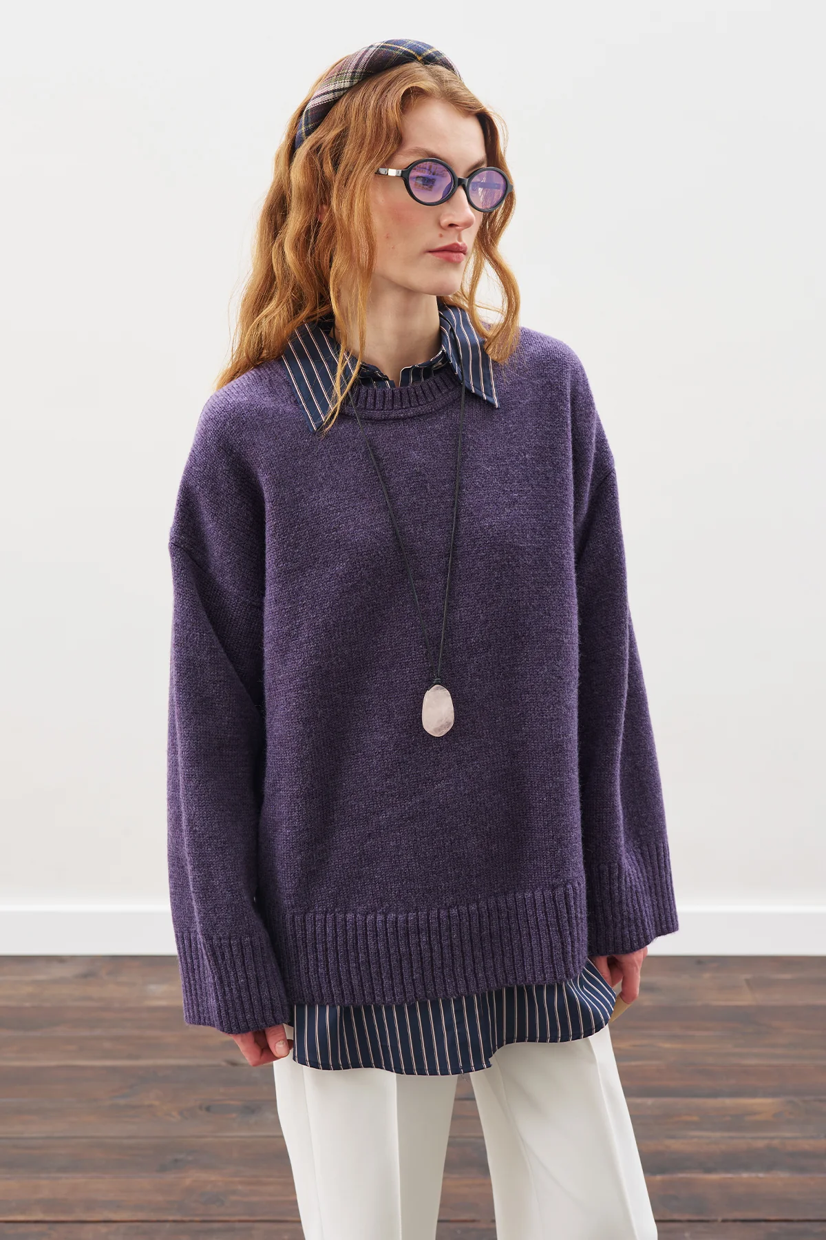 Chunky Oversized Sweater Purple - Image 5
