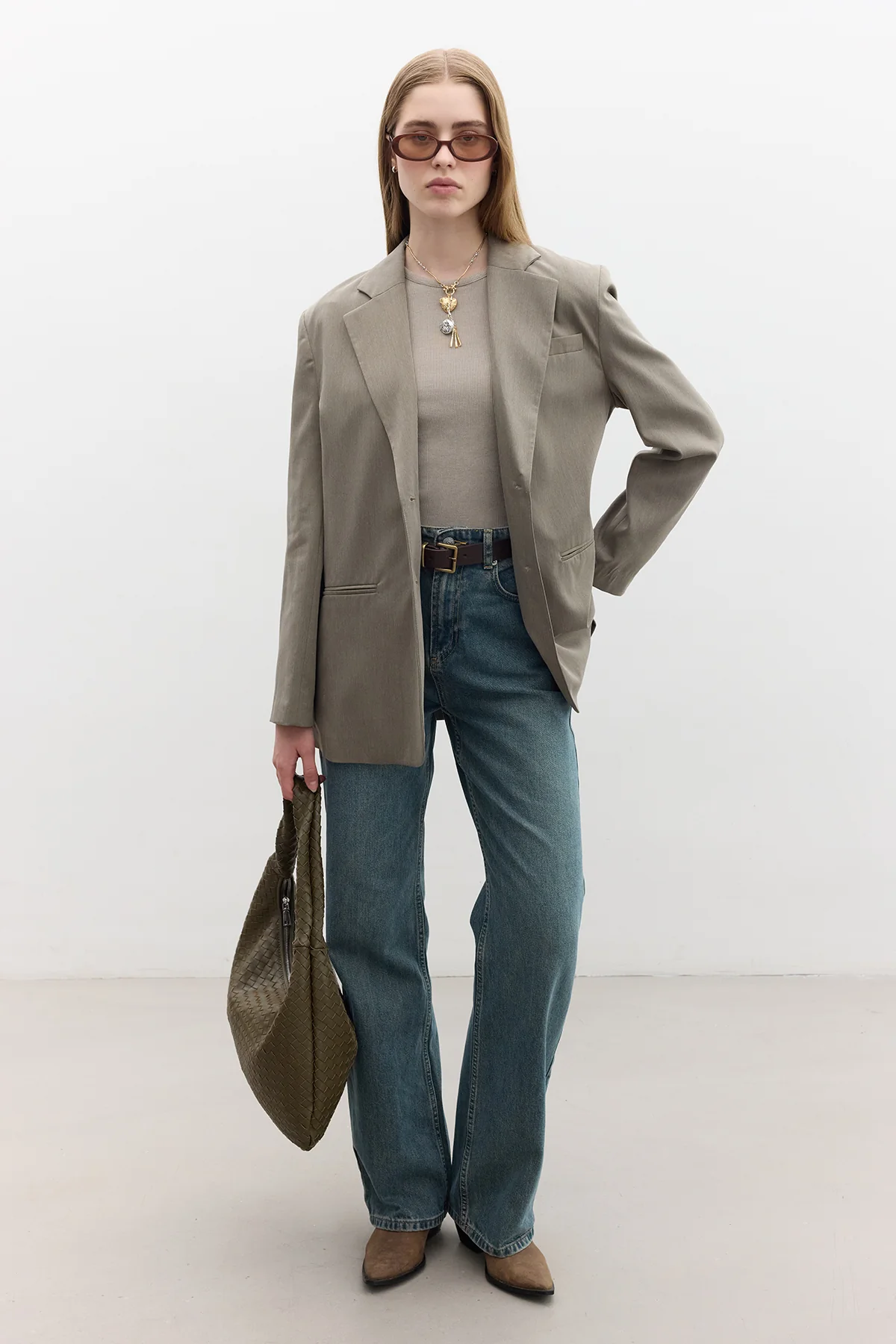 Classic Buttoned Blazer Green - Image 2