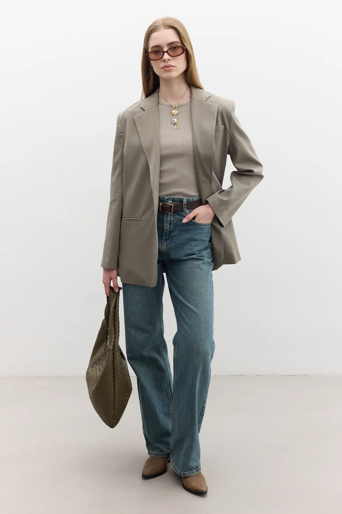 Classic Buttoned Blazer Green - Image 6
