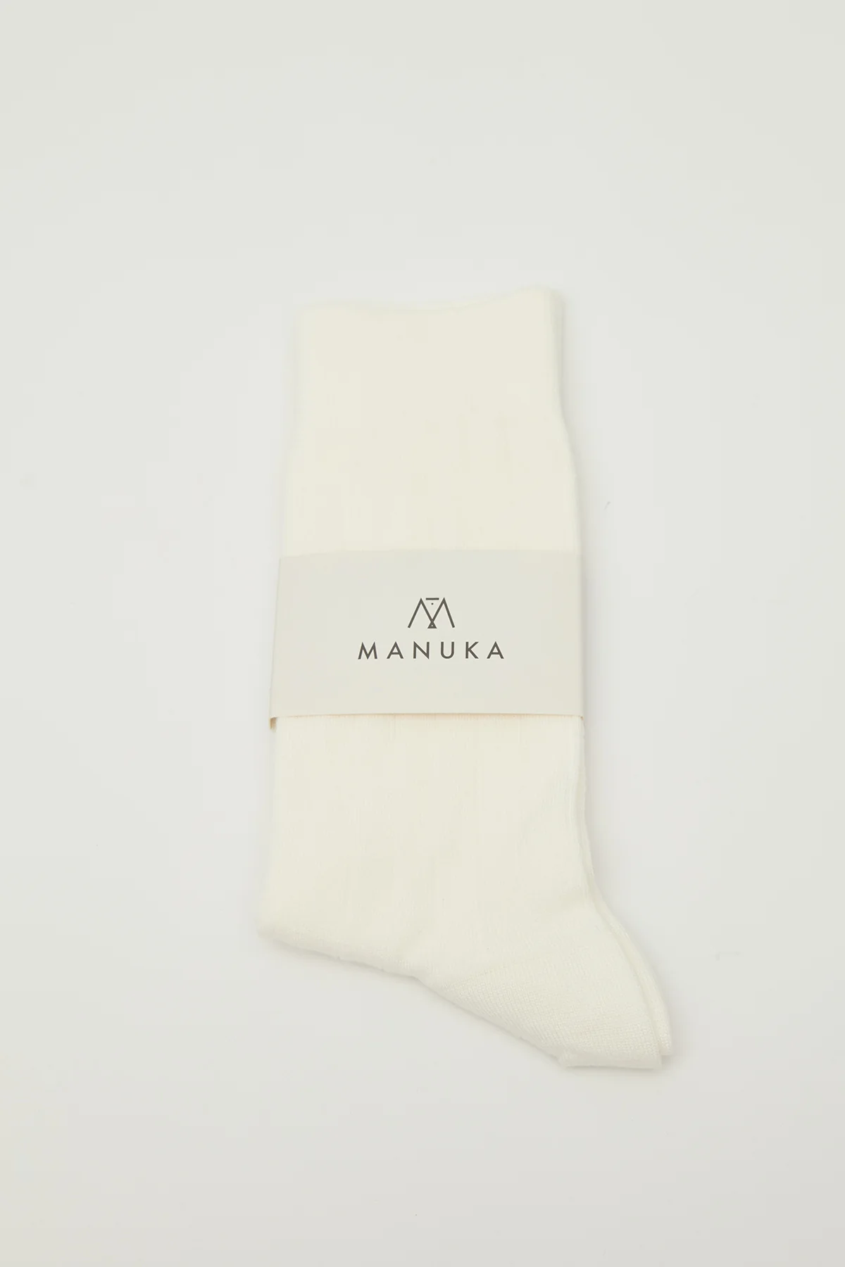 Classic Ribbed Socks Ecru - Image 4