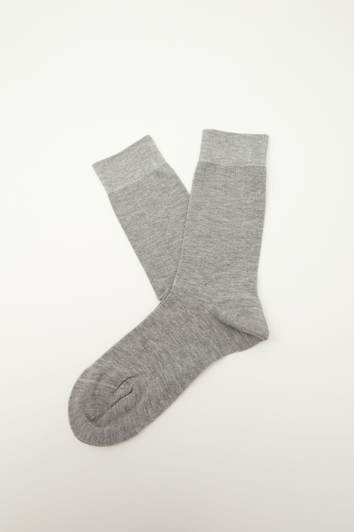 Classic Ribbed Socks Grey - Image 3