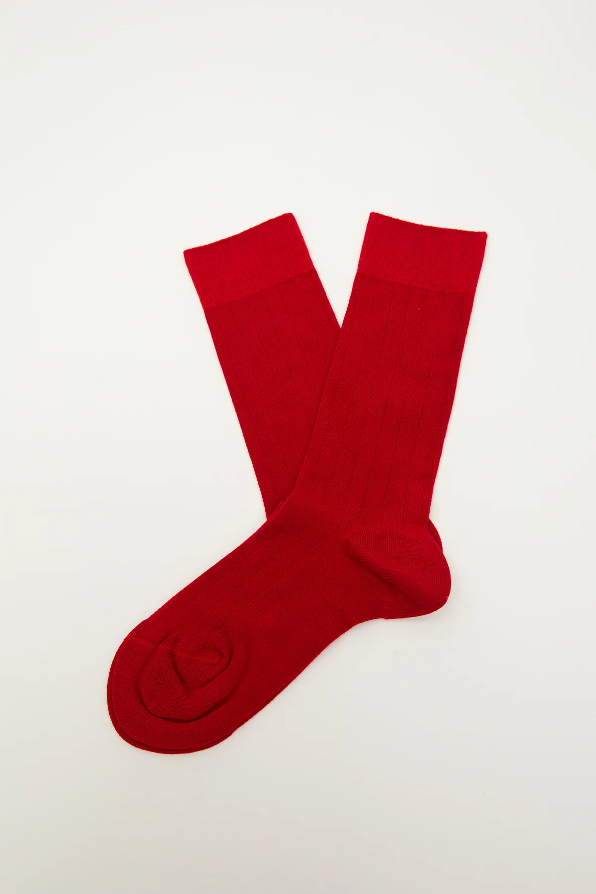 Classic Ribbed Socks Red - Image 4