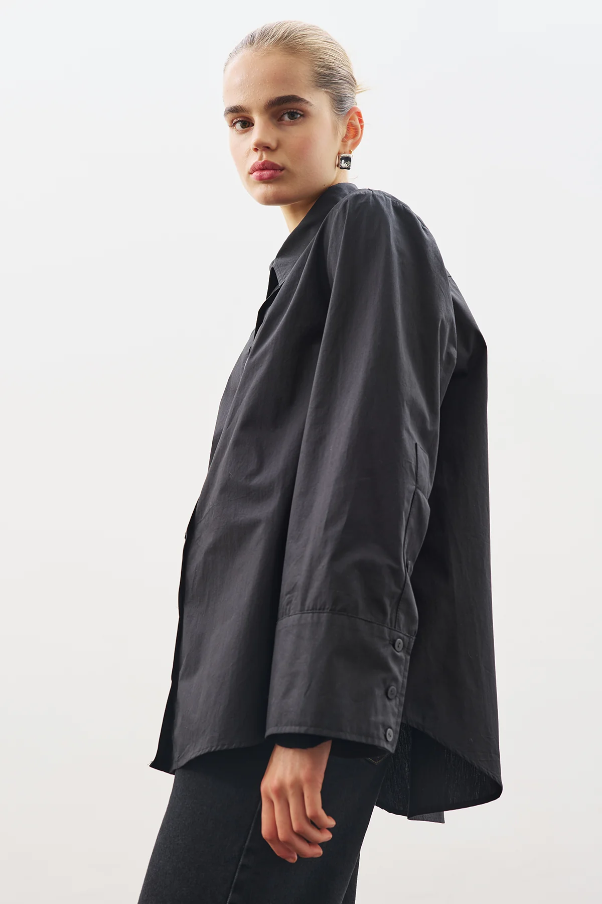Classic Shirt With Wide Cuffs Black