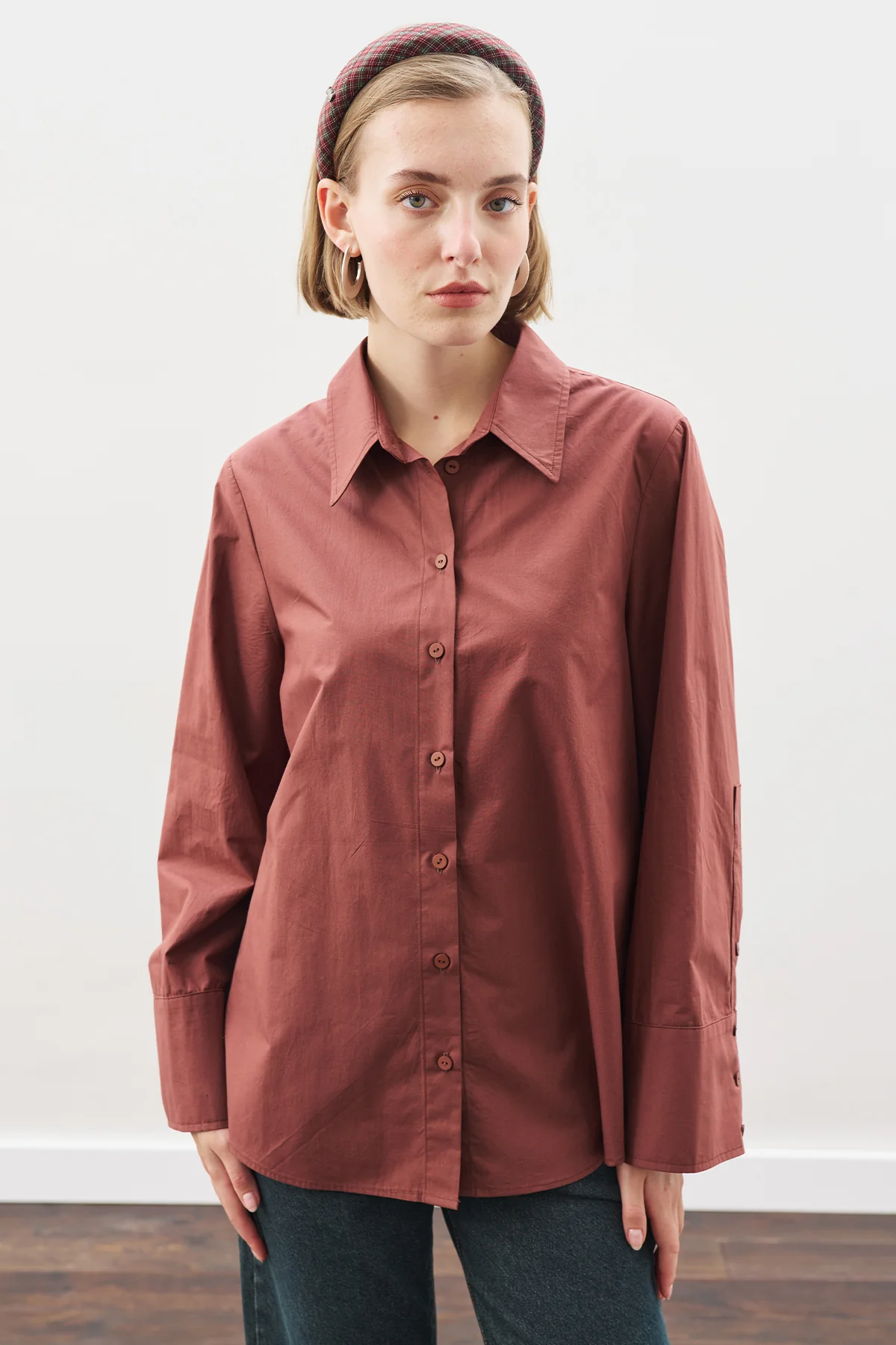 Classic Shirt With Wide Cuffs Cinnamon Bark - Image 2