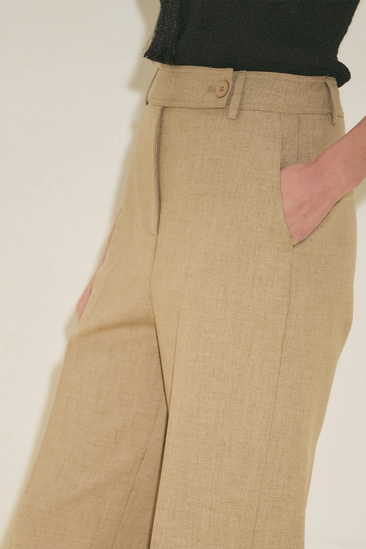 Classic Straight Trousers Camel - Image 4