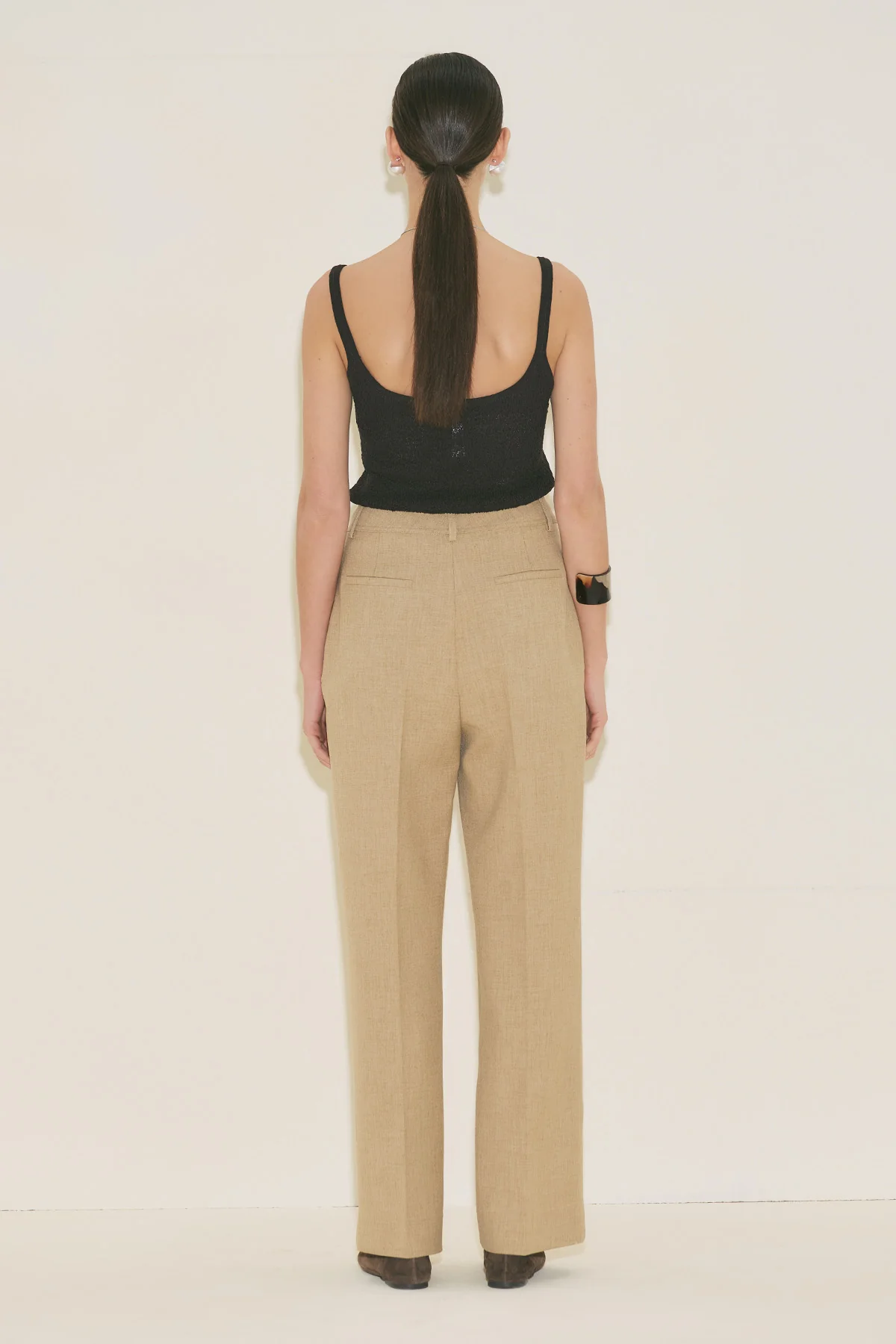 Classic Straight Trousers Camel - Image 9