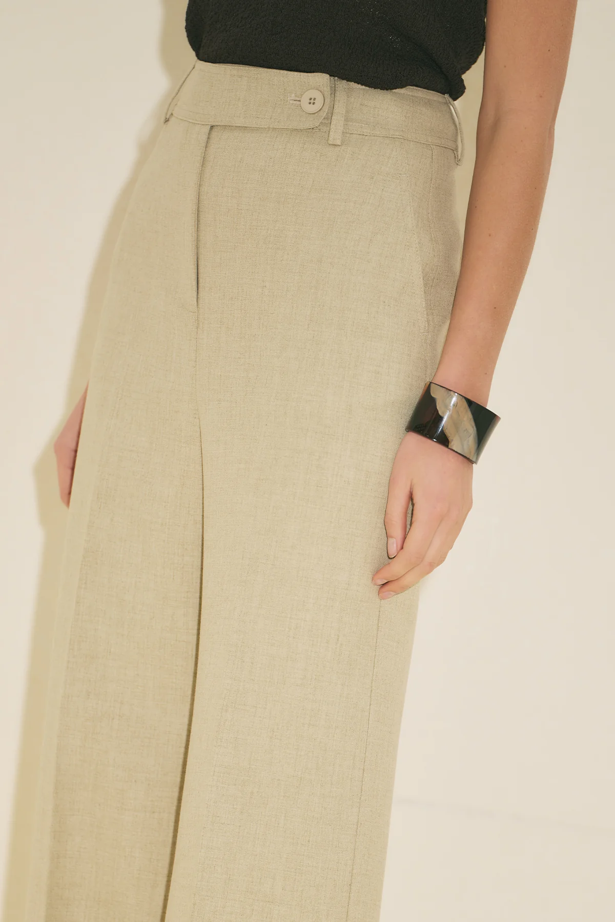 Classic Straight Trousers Green - Image 4