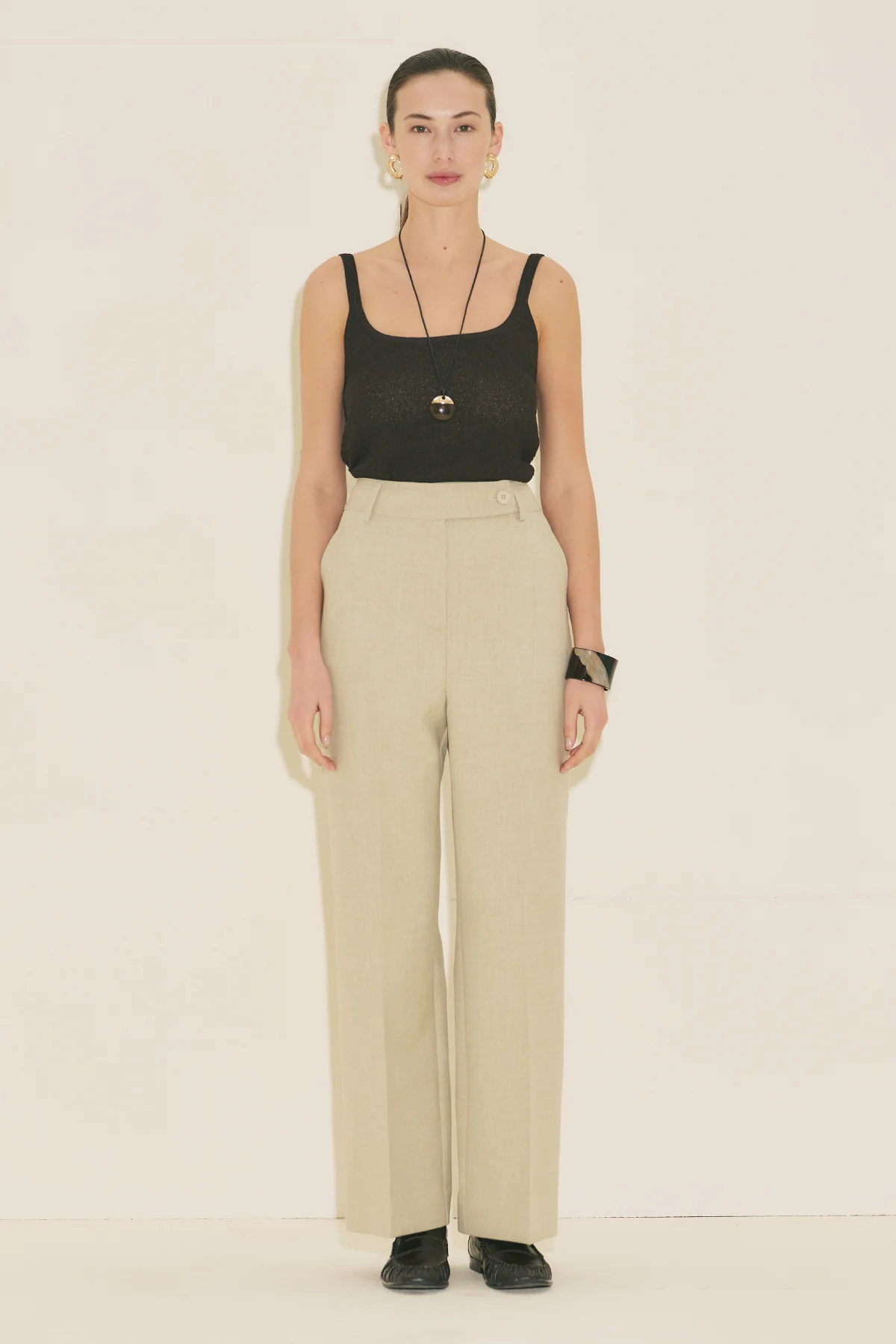 Classic Straight Trousers Green - Image 7
