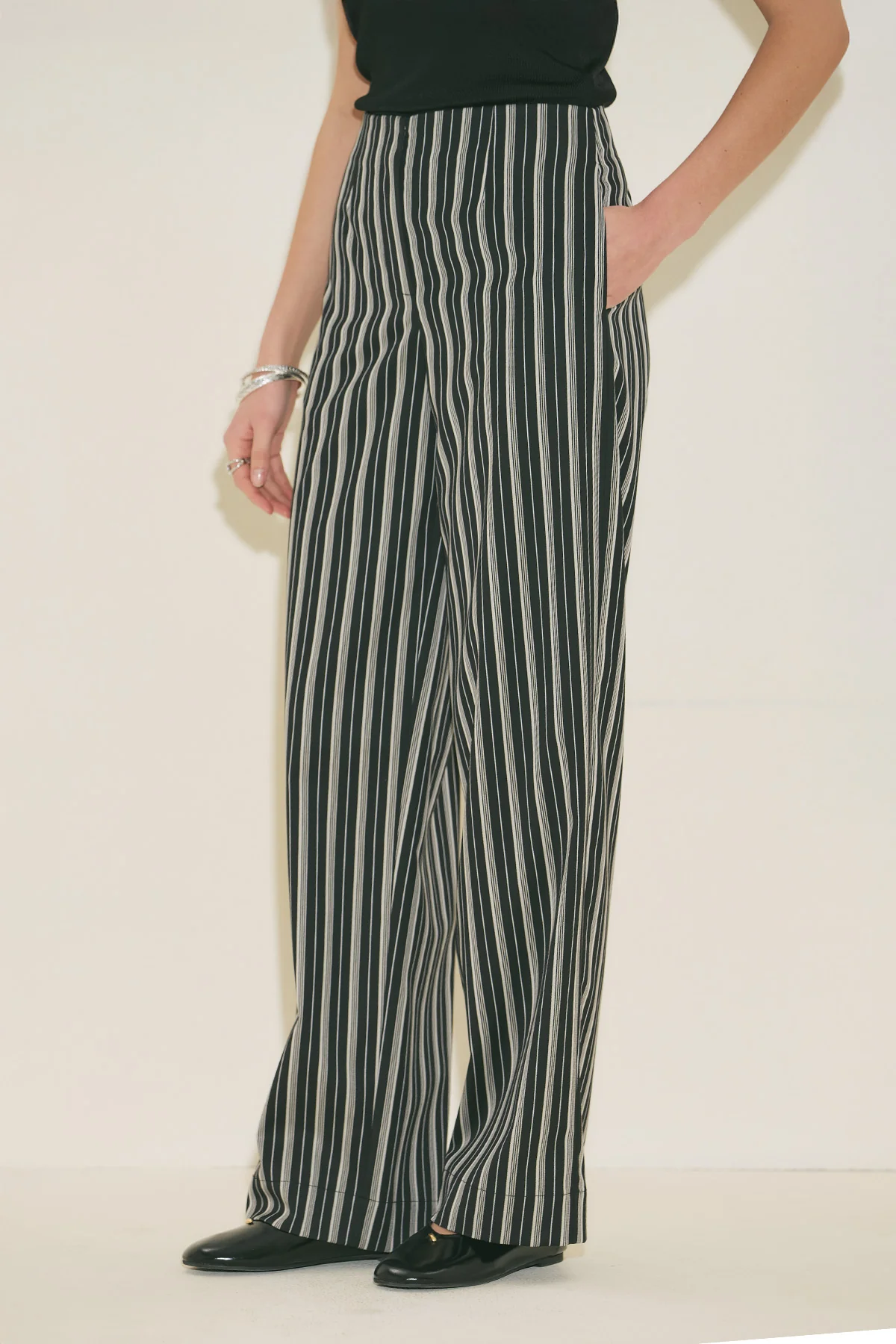 Classic Striped Trousers Black Striped - Image 7