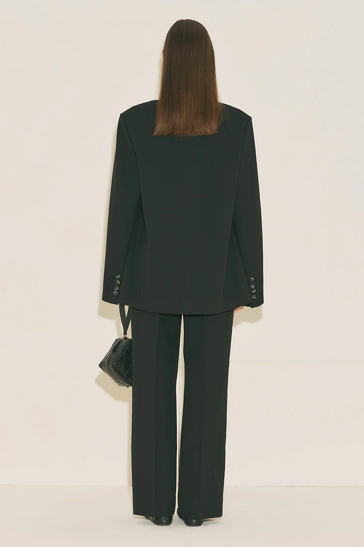 Contrast Collar Blazer Black - Image 9