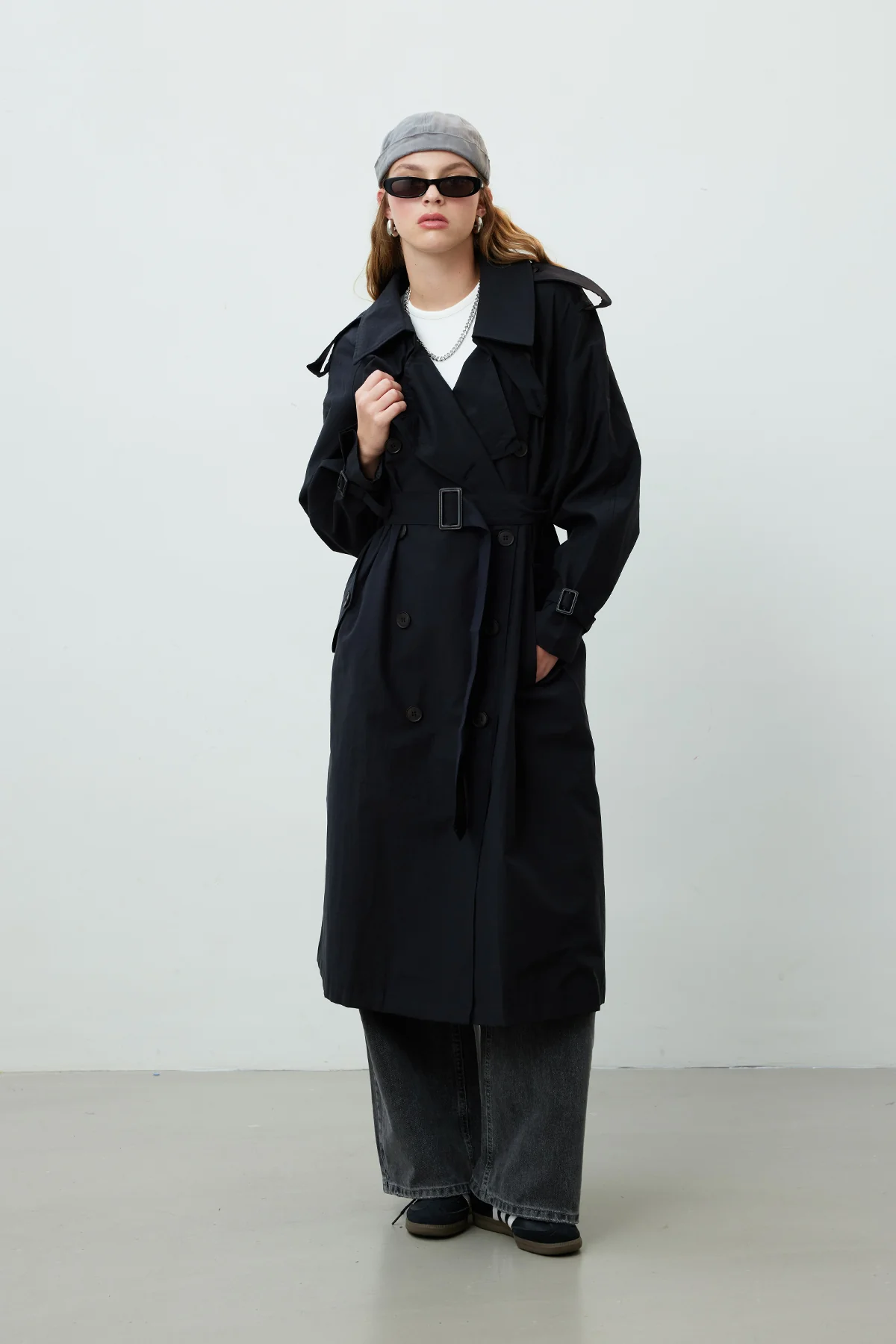 Copenhagen Oversize Trench Coat Black - Image 17